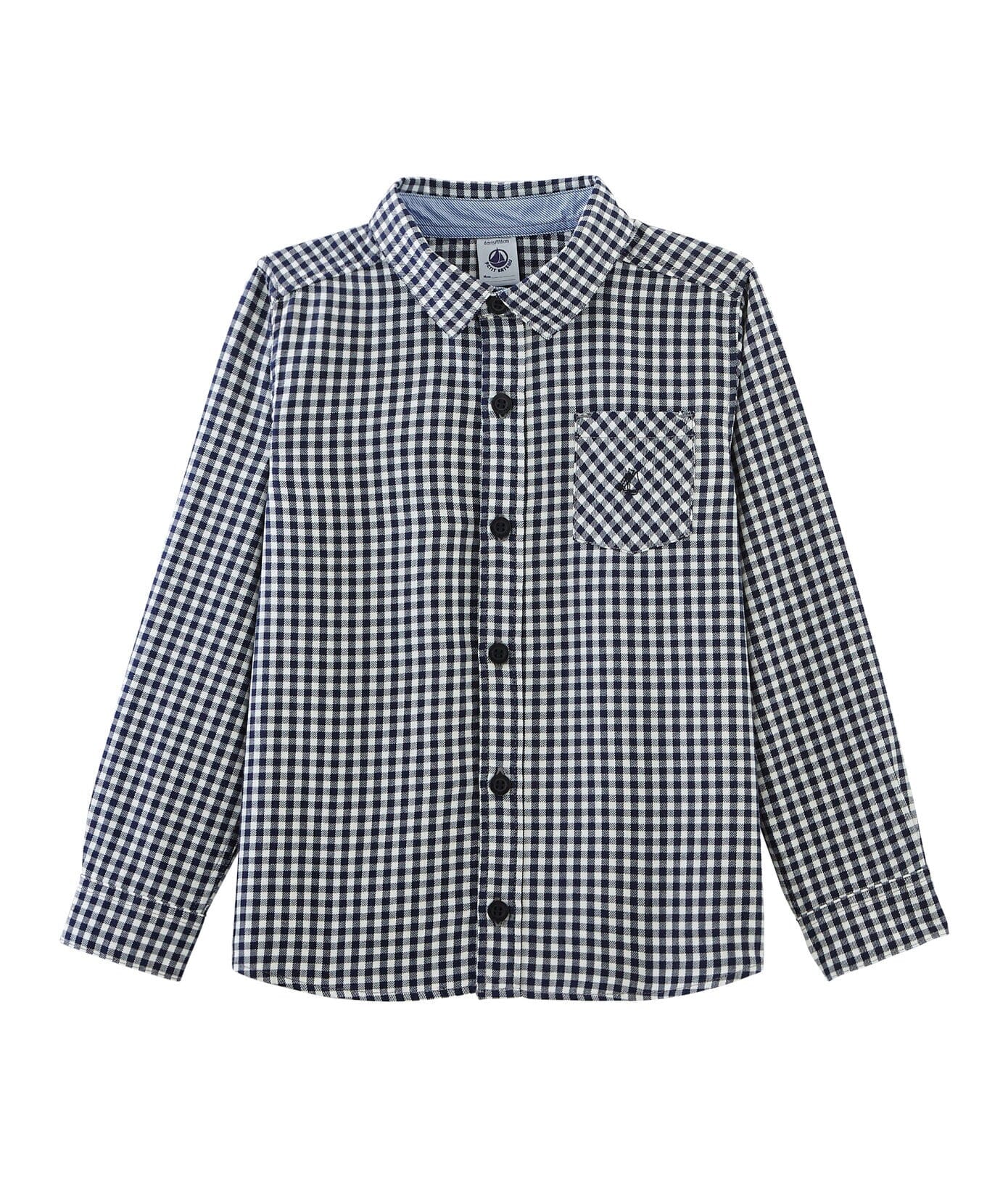 Petit Bateau kariertes Hemd navy weiß Hemden Petit Bateau