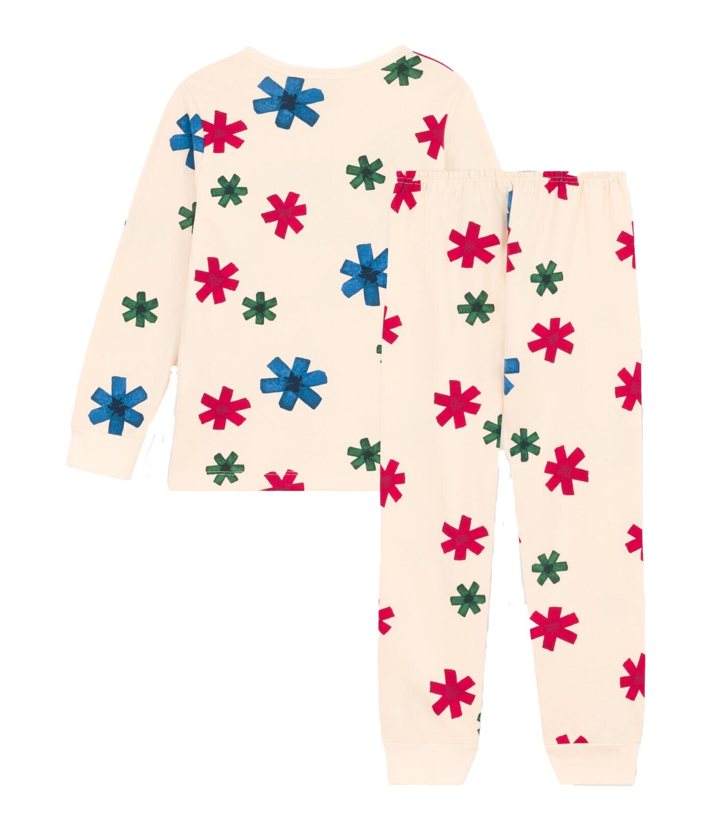 Petit Bateau Paris Pyjama Happy Family mit bunten Sternen Schlafanzug Petit Bateau