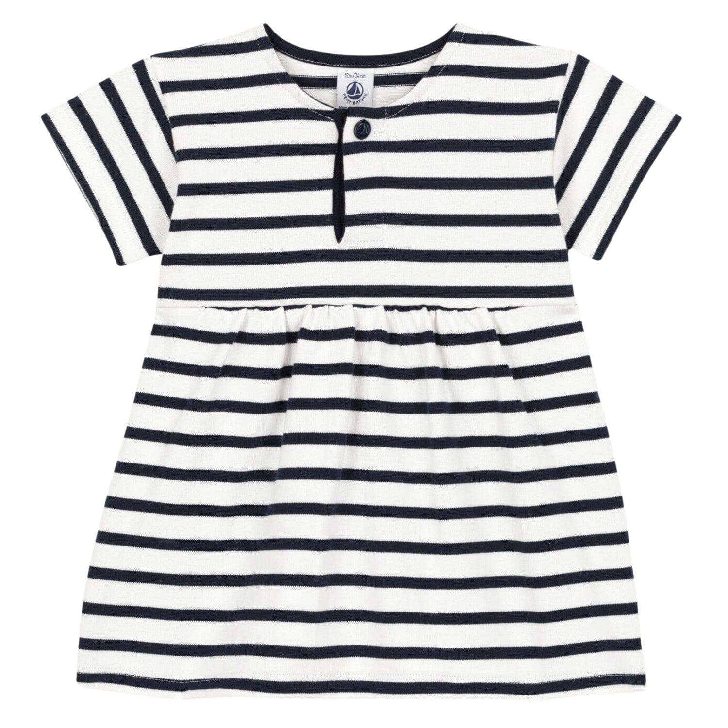 Petit Bateau Babykleid blau weiß gestreift Kleid Petit Bateau
