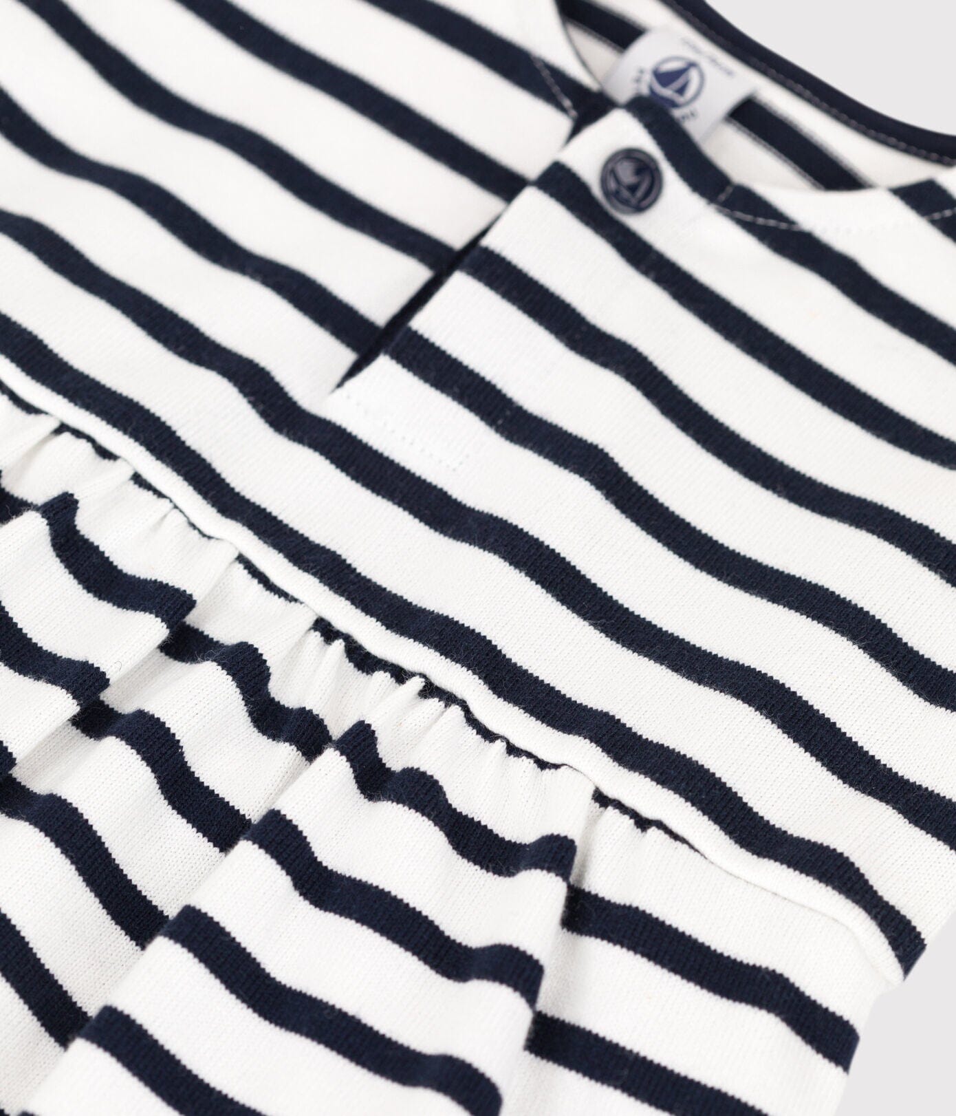 Petit Bateau Babykleid blau weiß gestreift Kleid Petit Bateau