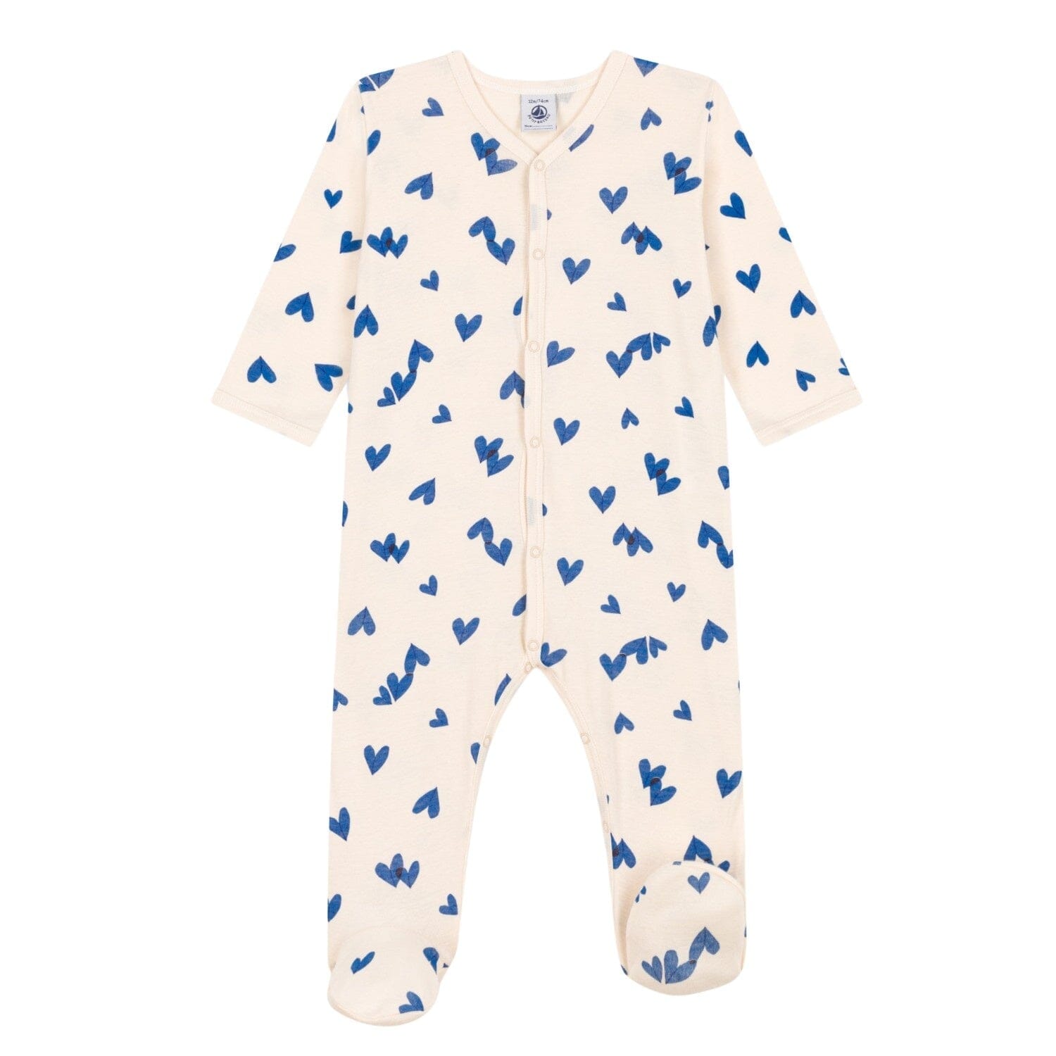 Petit Bateau Bodysuit mit blauen Herzen aus Baumwolle Einteiler / Bodysuits Petit Bateau