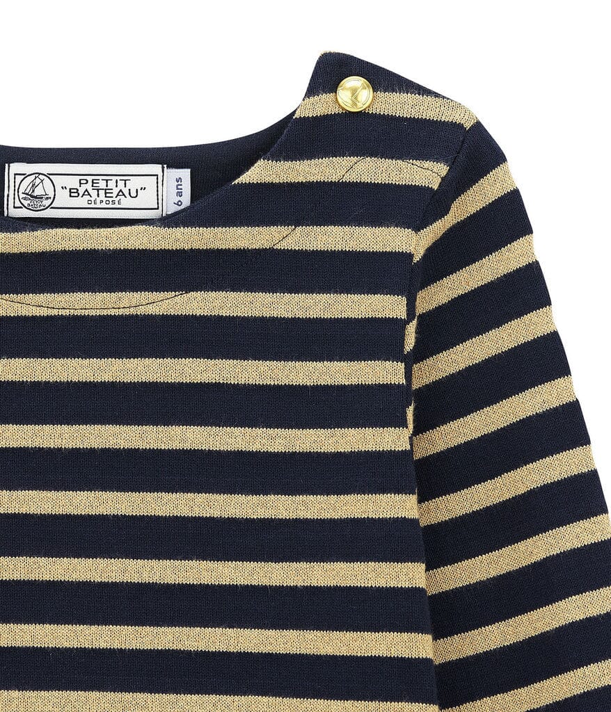 Petit Bateau Streifenshirt blau gold T-Shirt Petit Bateau