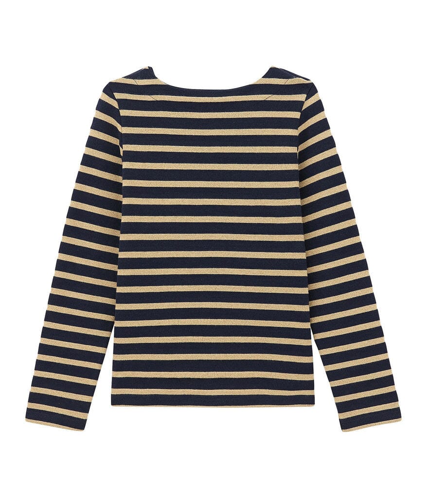 Petit Bateau Streifenshirt blau gold T-Shirt Petit Bateau