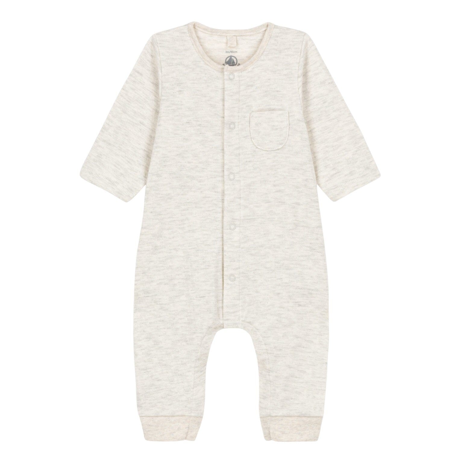 Petit Bateau Langarm Overall einfarbig natur Einteiler / Bodysuits Petit Bateau