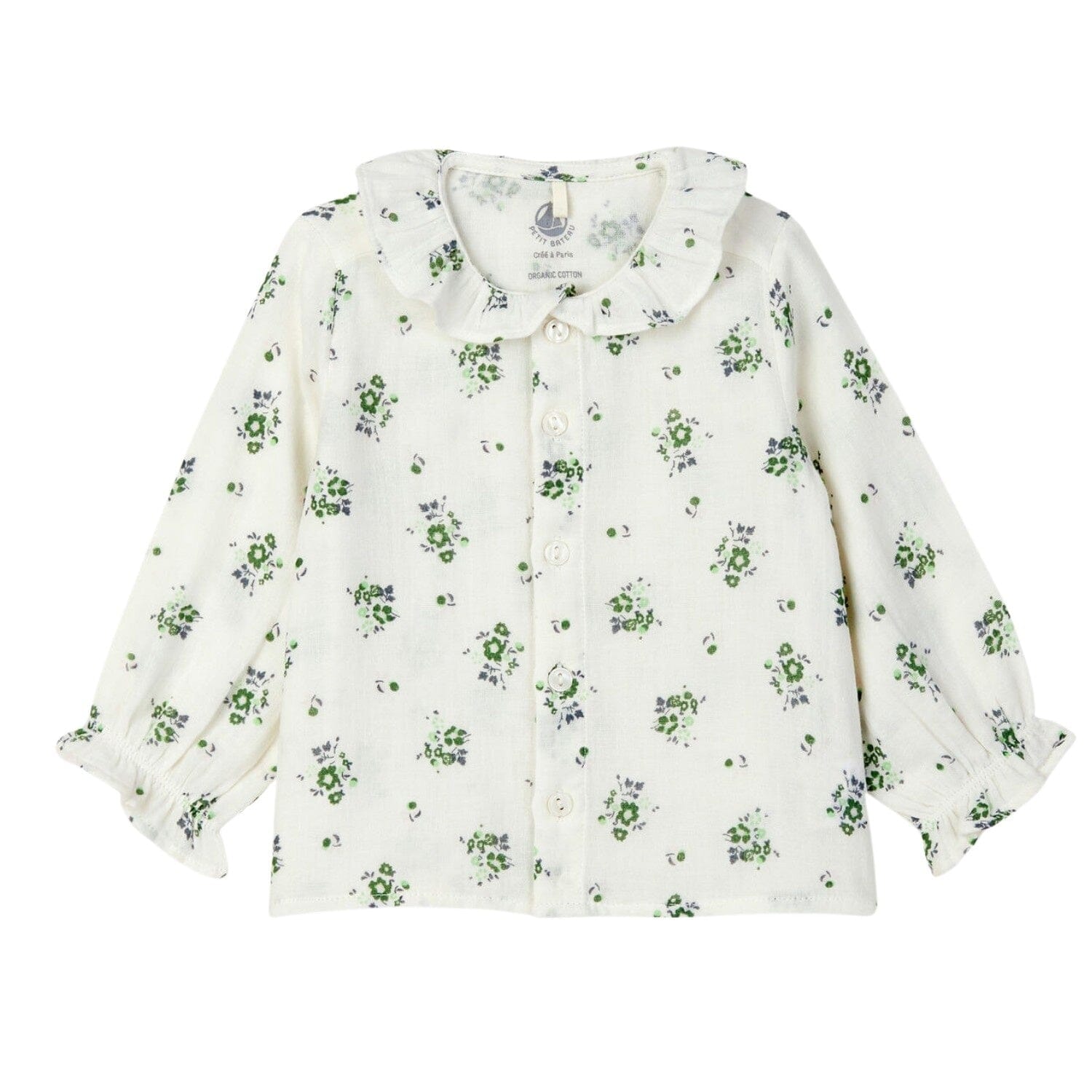 Petit Bateau Bluse aus Bio- Baumwoll-Gaze mit Blumenprint Blusen & Hemden Petit Bateau