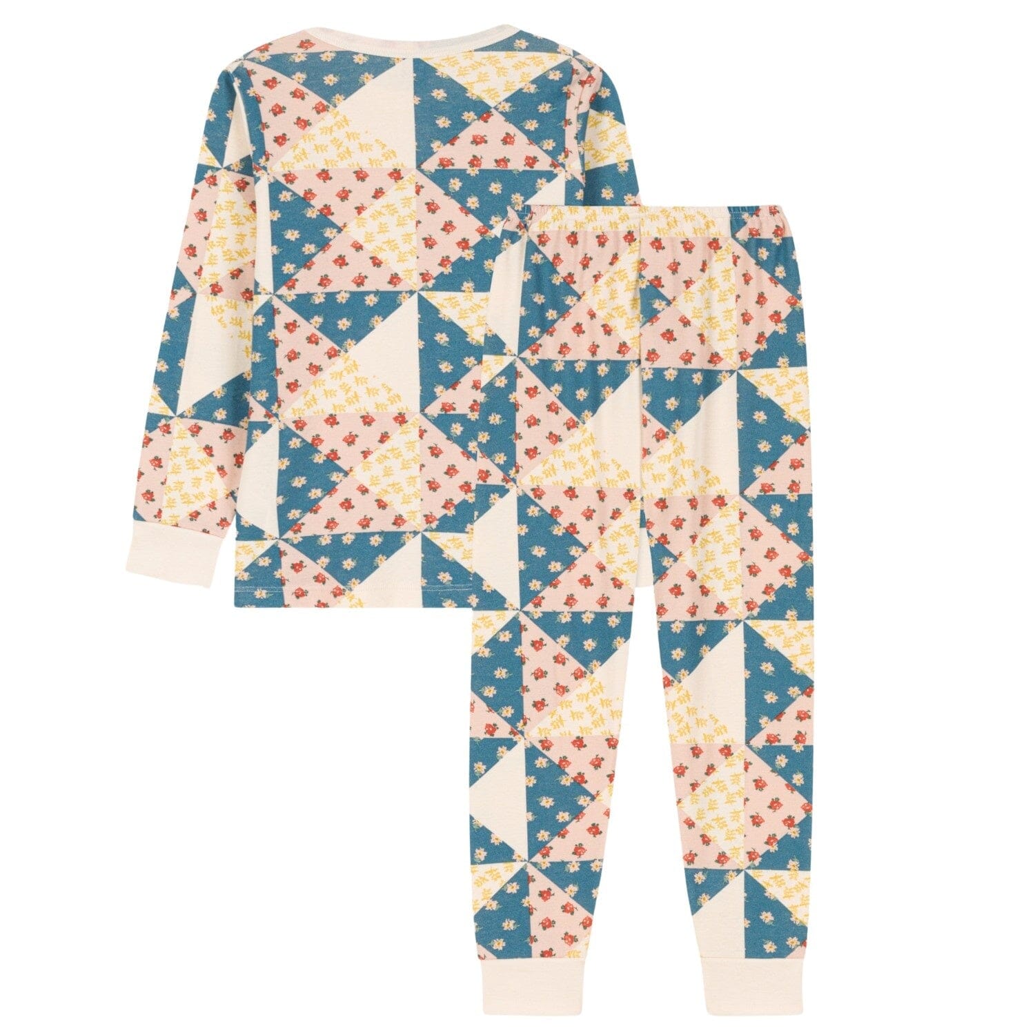Petit Bateau Patchwork-Pyjama aus Baumwolle Schlafanzug Petit Bateau