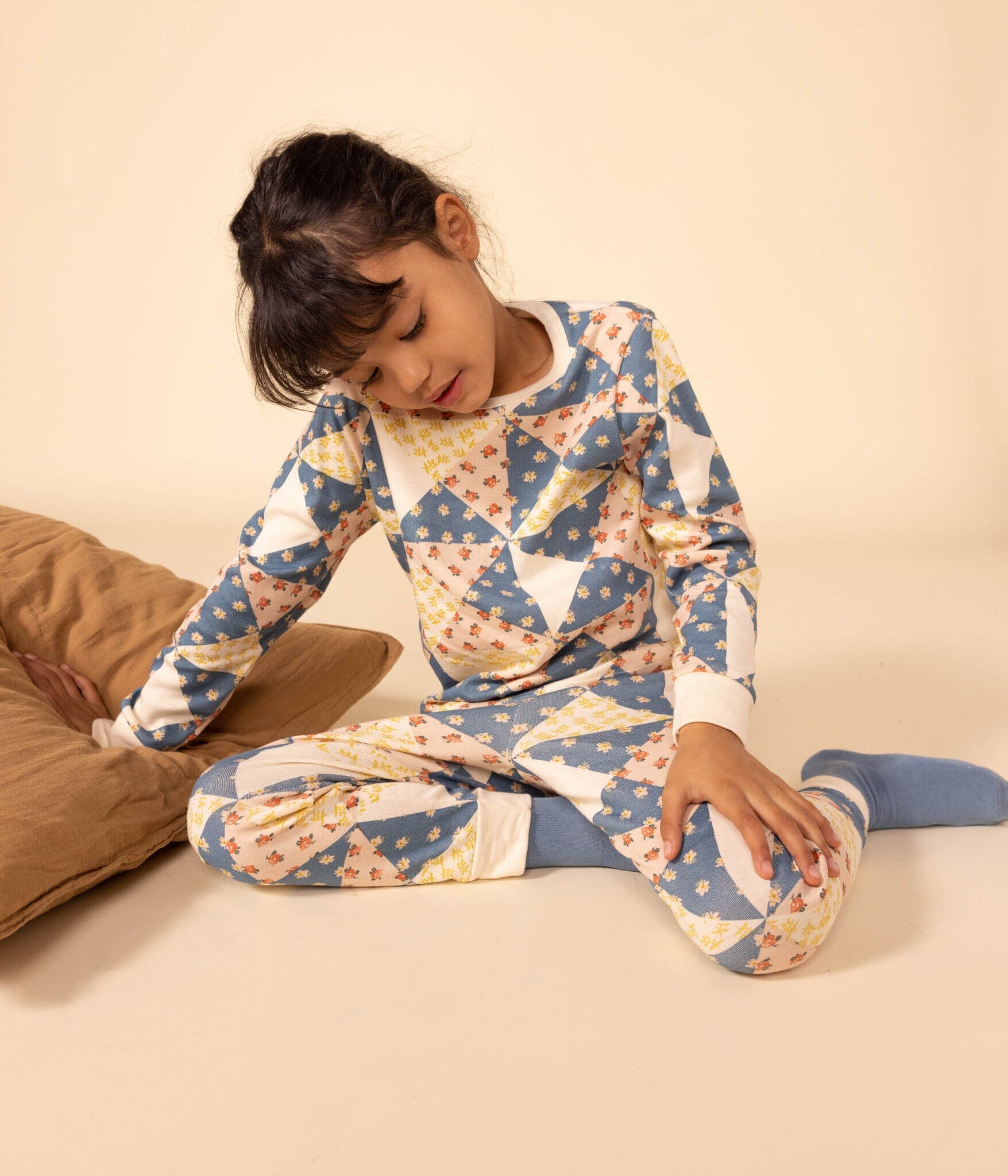 Petit Bateau Patchwork-Pyjama aus Baumwolle Schlafanzug Petit Bateau