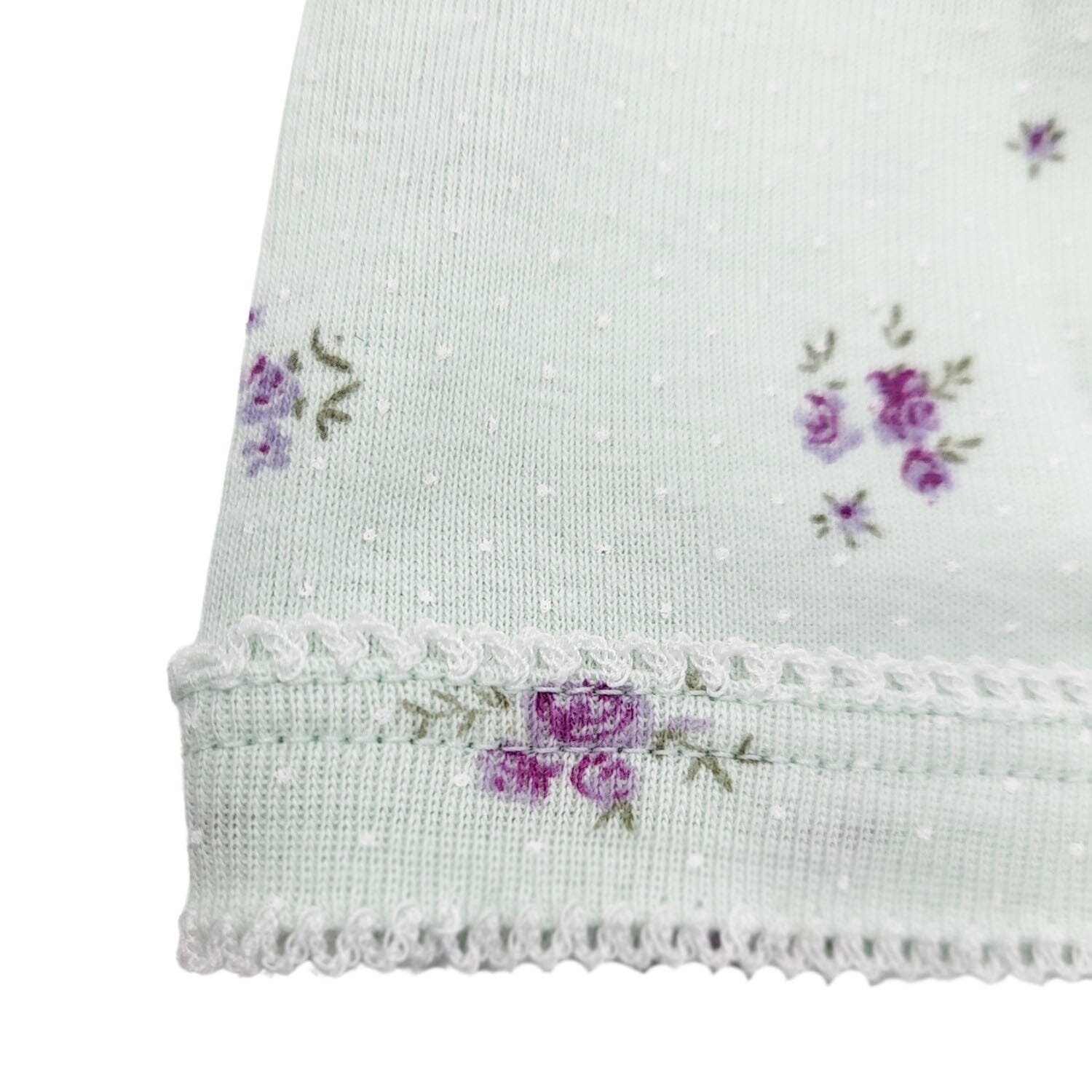 Petit Bateau Mütze geblümt mit Picot Rand Mützen Petit Bateau