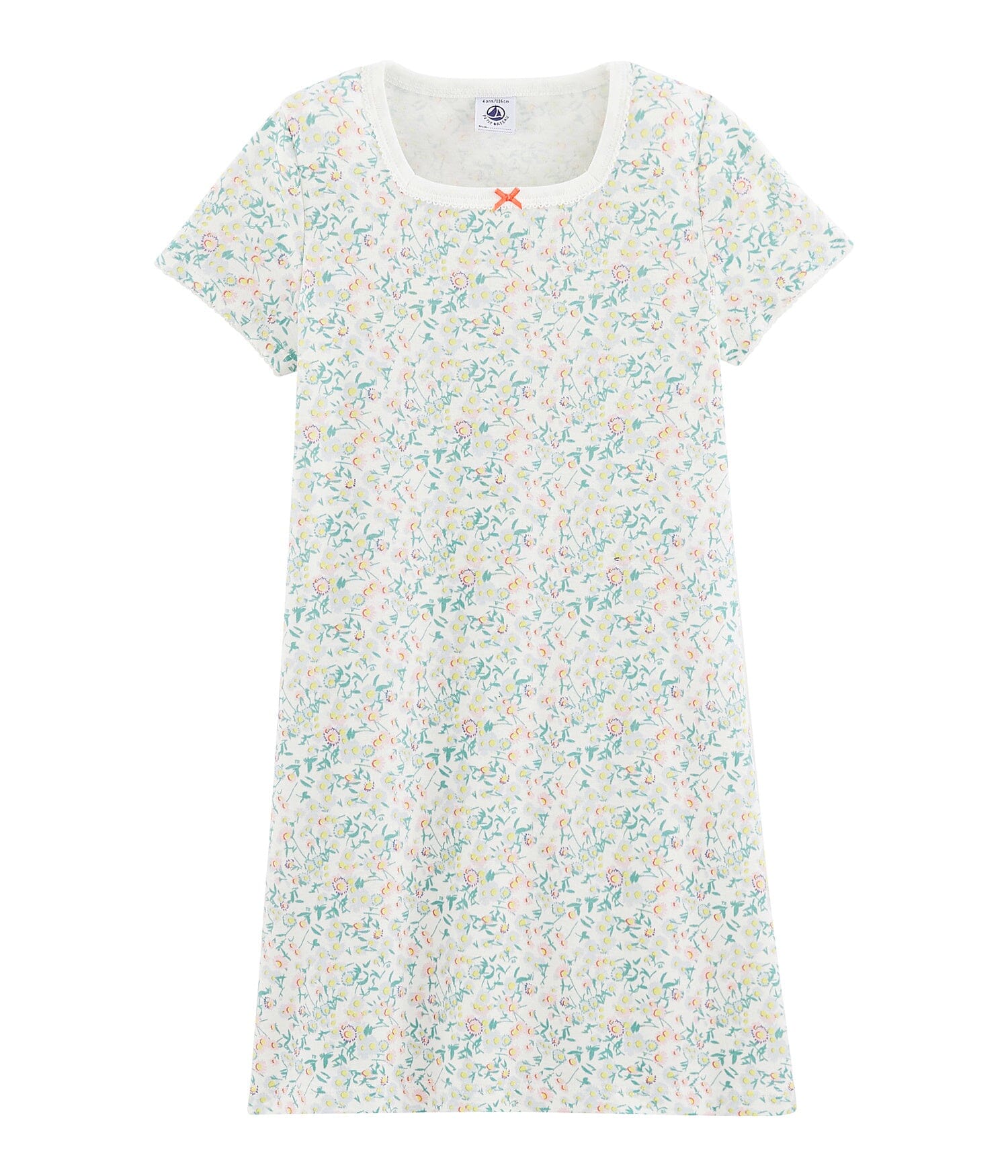 Petit Bateau Nachthemd kurzarm mit zartem Blumenmuster Nachthemd Petit Bateau