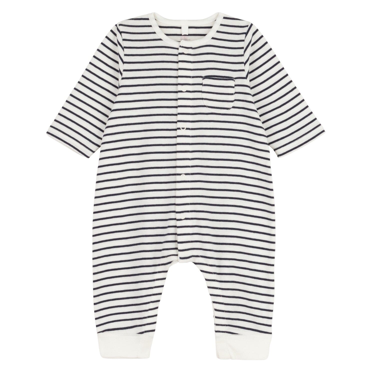 Petit Bateau Overall schwarz weiß gestreift Einteiler / Bodysuits Petit Bateau
