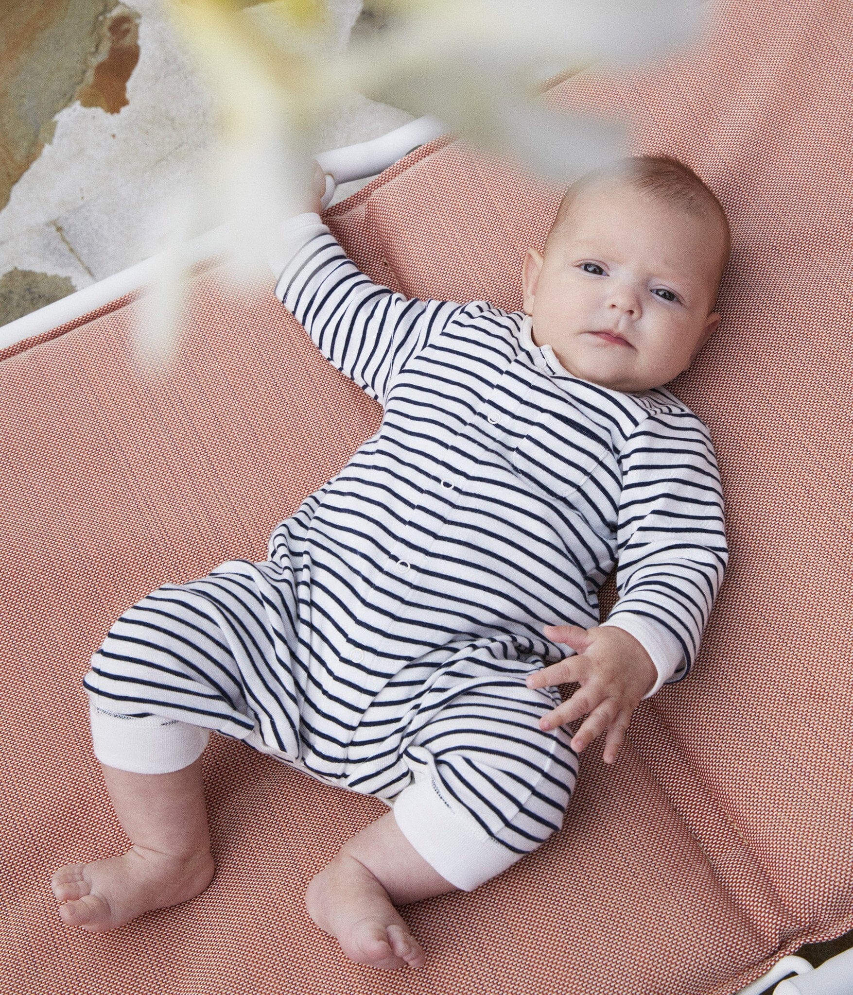 Petit Bateau Overall schwarz weiß gestreift Einteiler / Bodysuits Petit Bateau