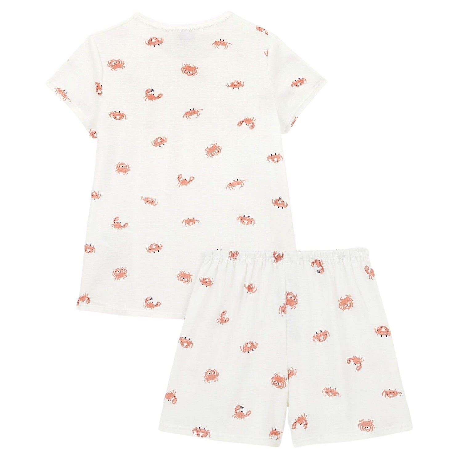 Petit Bateau kurz Pyjama mit Krabben Muster Gr. 3-12 Jahre Schlafanzug Petit Bateau