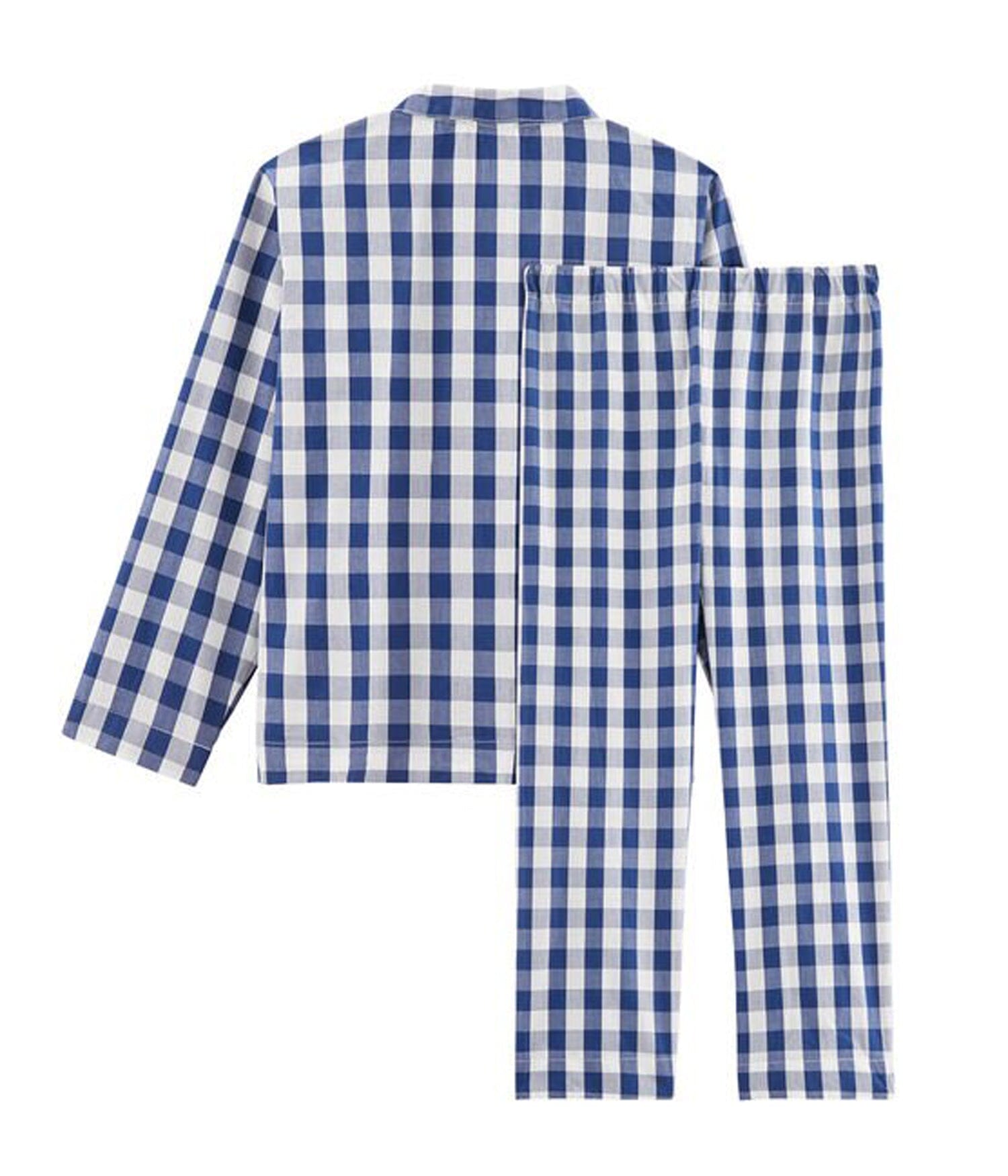 Petit Bateau Twill Pyjama im Karo Retro Look Schlafanzug Petit Bateau