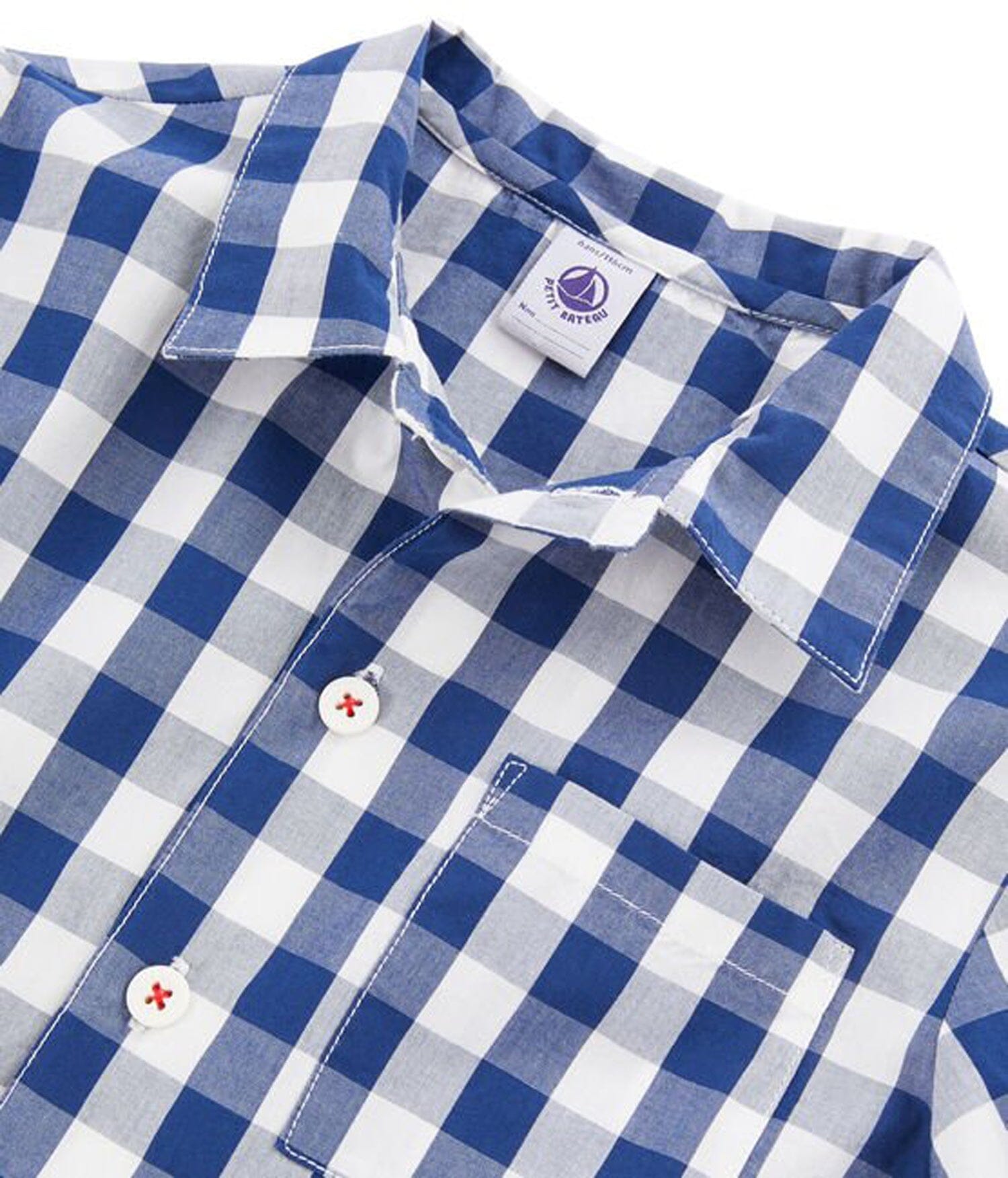 Petit Bateau Twill Pyjama im Karo Retro Look Schlafanzug Petit Bateau