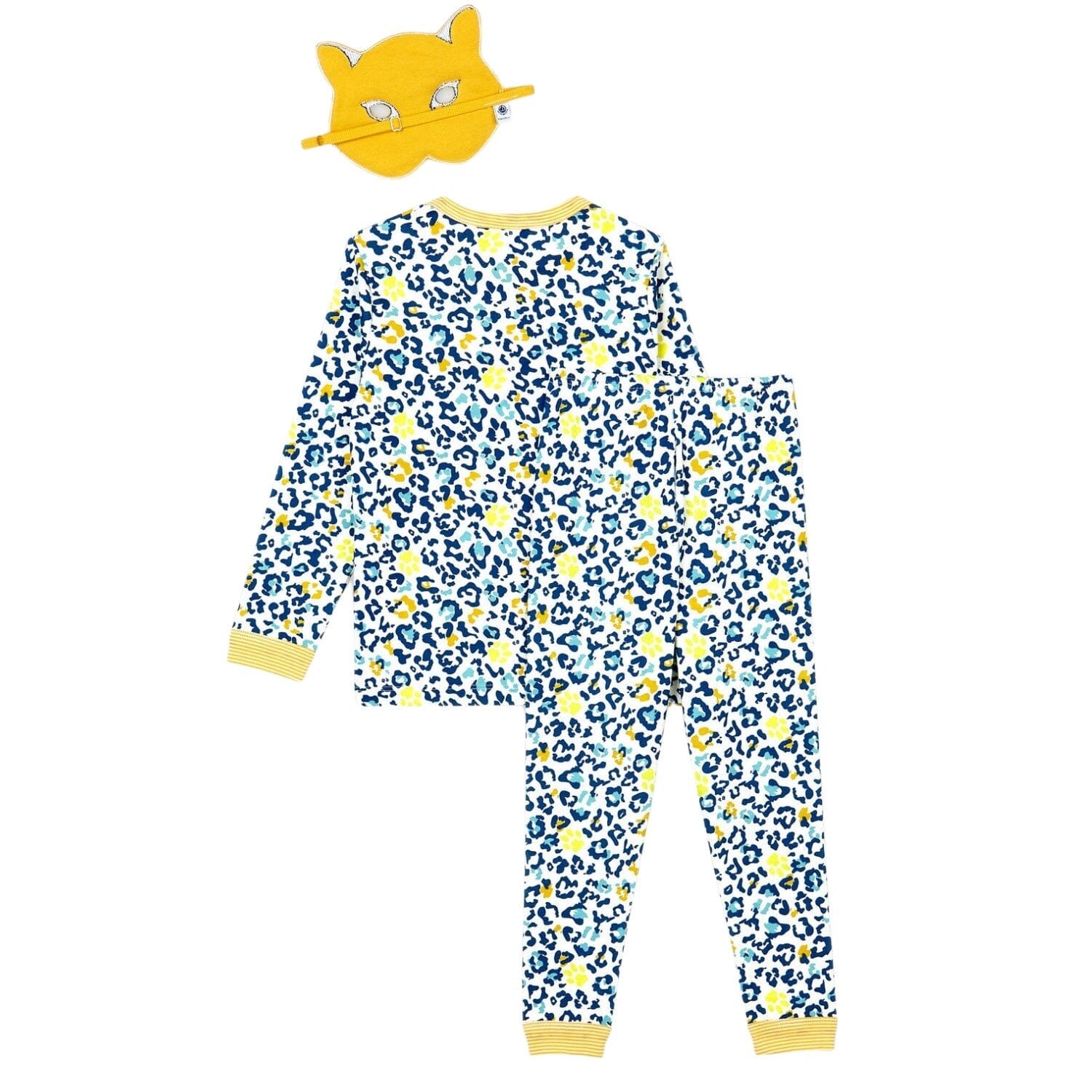Petit Bateau Pyjama mit leuchtendem Leopardenprint und Leopardenmaske Schlafanzug Petit Bateau