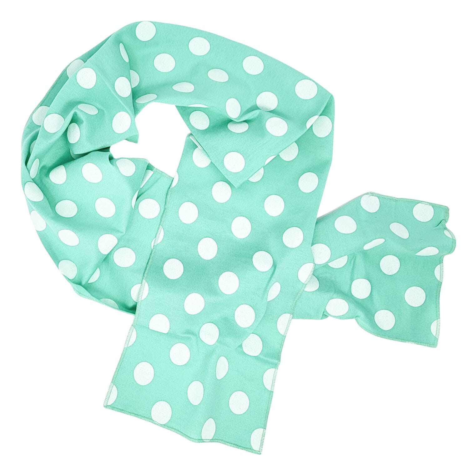 Petit Bateau Schal grün mit weißen Punkten Tücher und Schals Petit Bateau