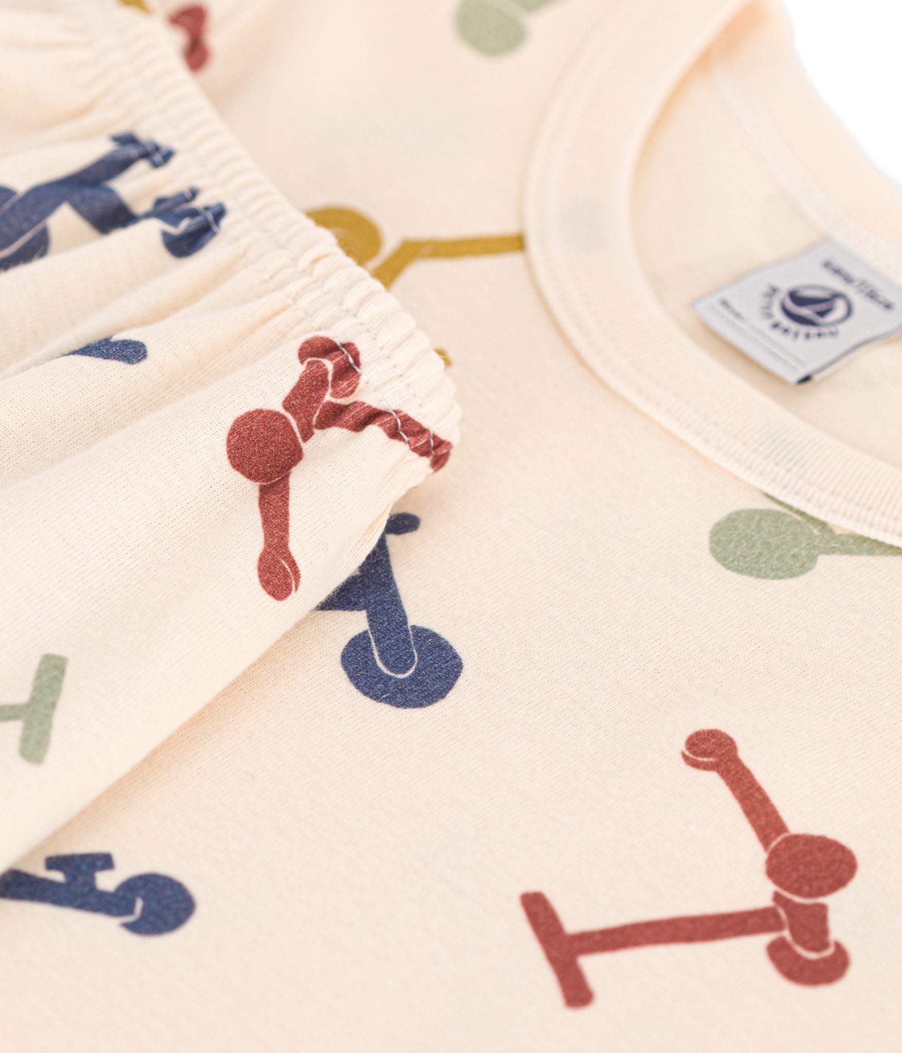 Petit Bateau Pyjama mit Roller-Print Schlafanzug Petit Bateau