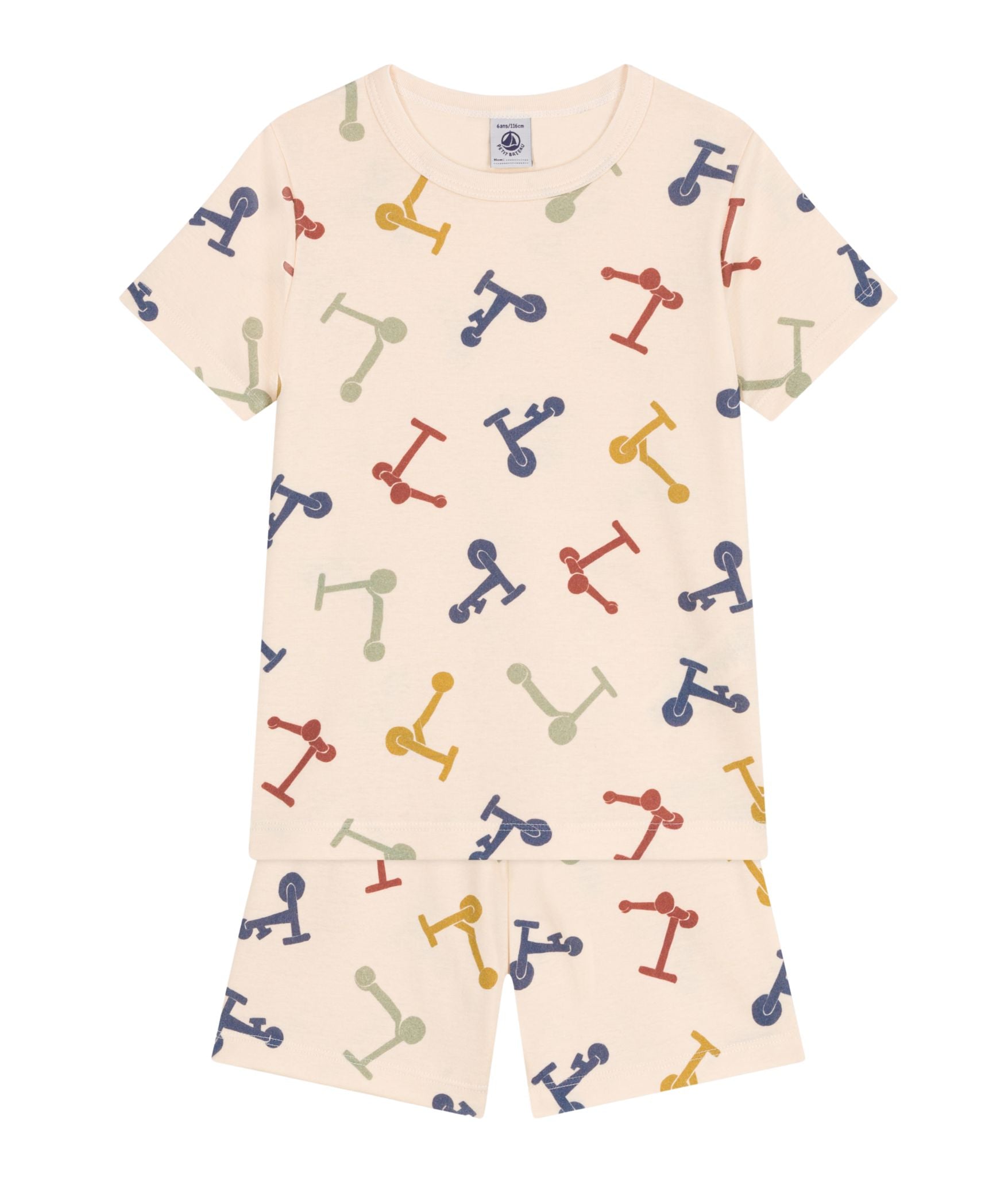 Petit Bateau Pyjama mit Roller-Print Schlafanzug Petit Bateau