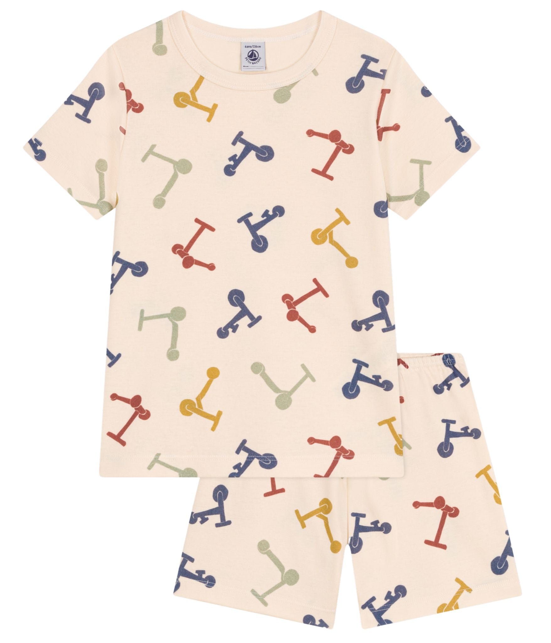 Petit Bateau Pyjama mit Roller-Print Schlafanzug Petit Bateau