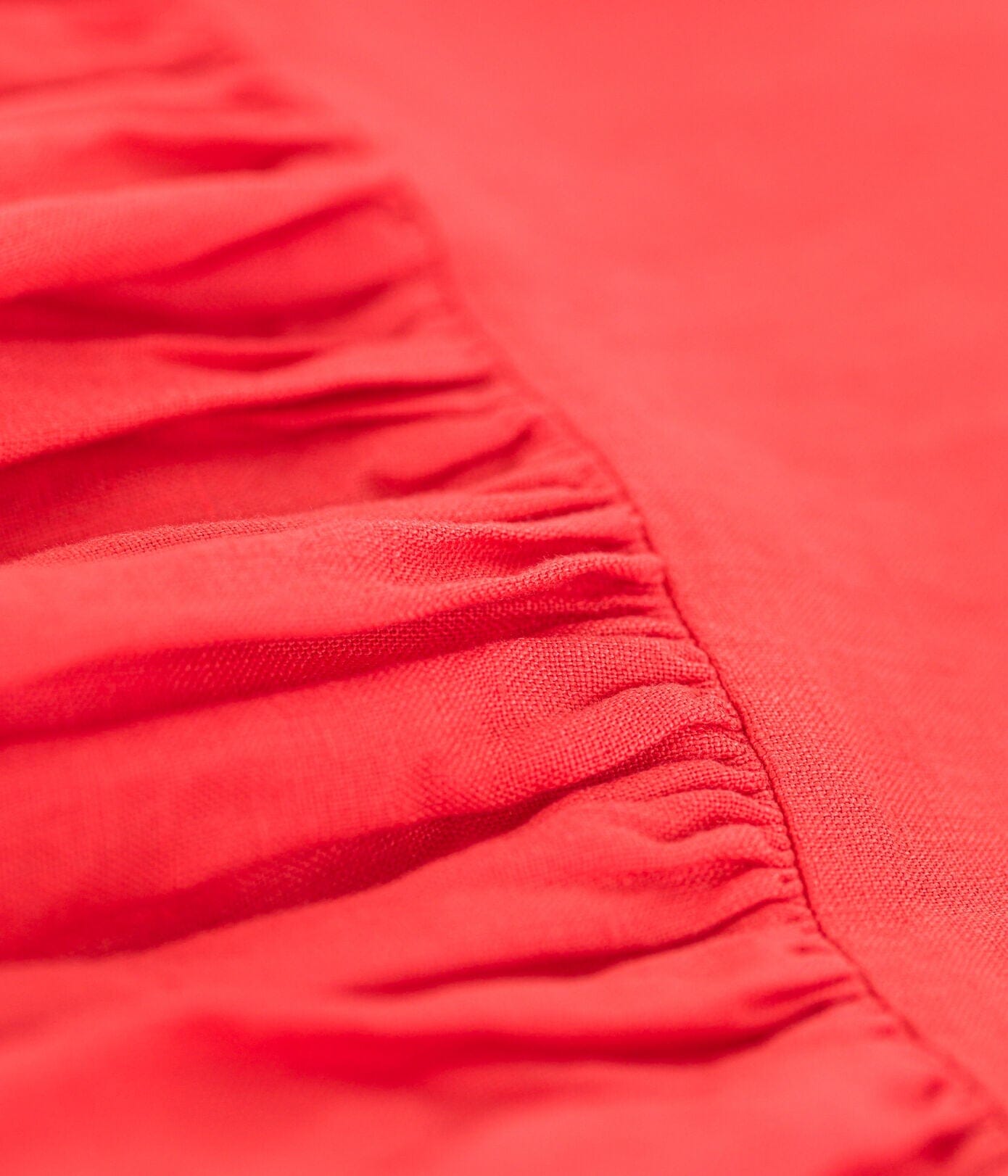 Petit Bateau süßes hellrotes Leinenkleid für Kinder Kleid Petit Bateau