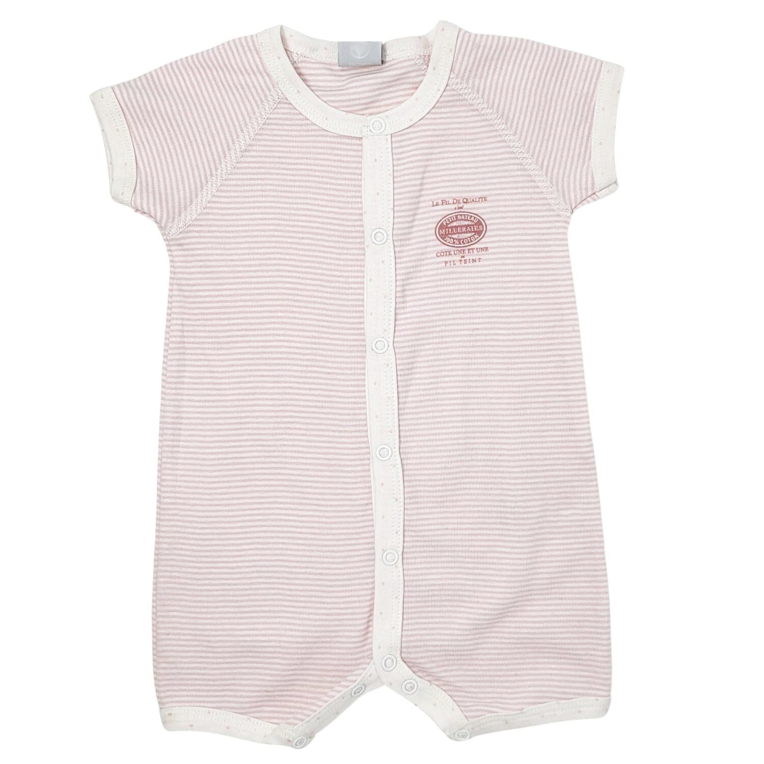 Petit Bateau Baby-Spieler mit feinem Streifenmuster rosa Spieler und Bodys Petit Bateau