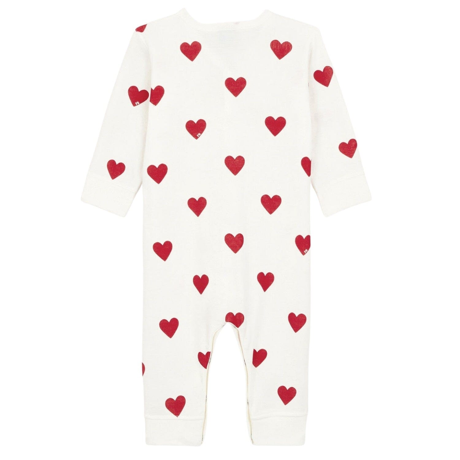 Fußloser Baby-Strampler aus Baumwolle mit Herzmotiv Strampler Petit Bateau