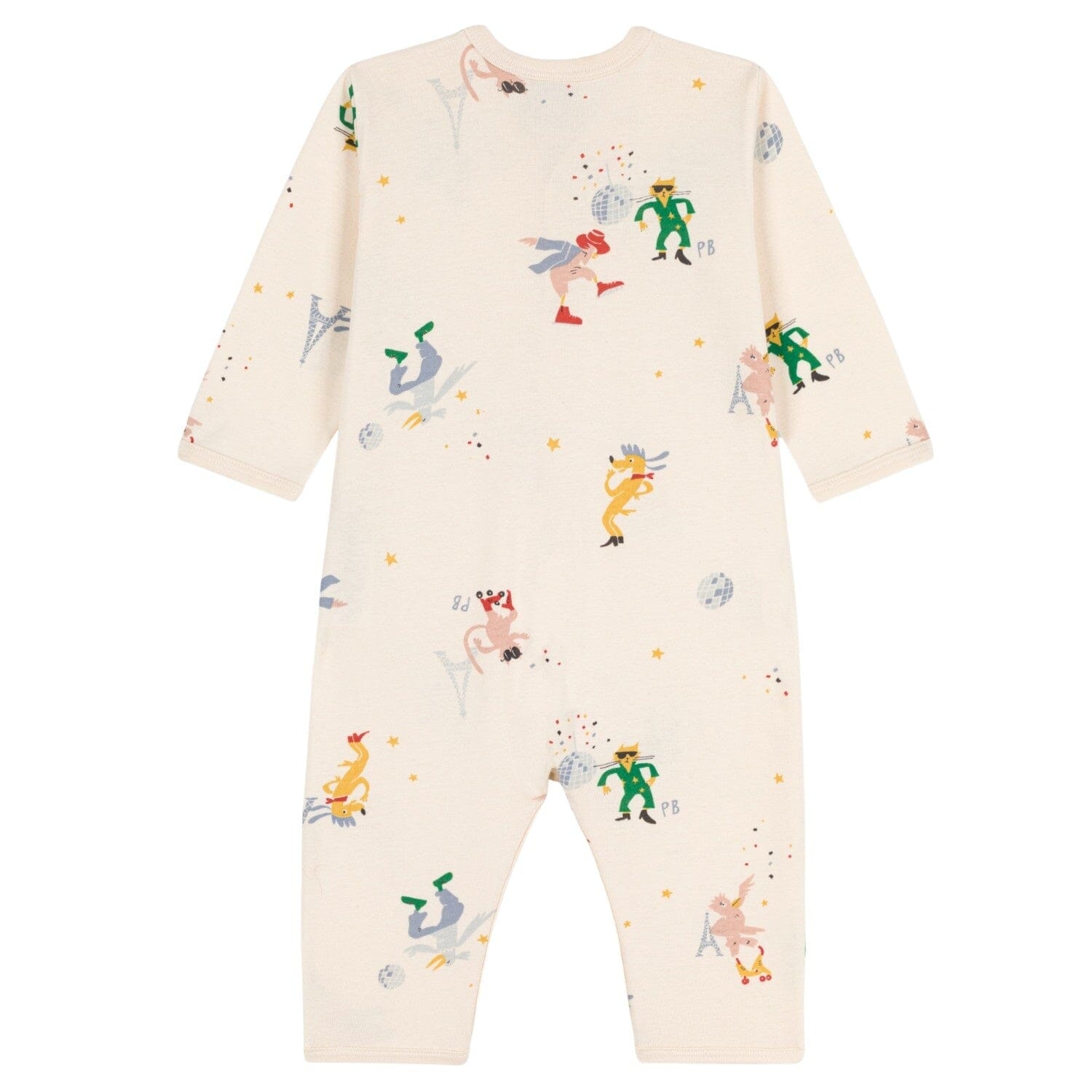 Petit Bateau Langarm Overall Allover Fantasy Print Einteiler / Bodysuits Petit Bateau