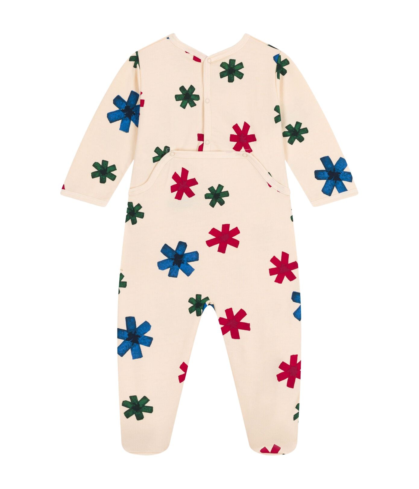 Petit Bateau Strampler mit blauen, roten und grünen Sternen Strampler Petit Bateau