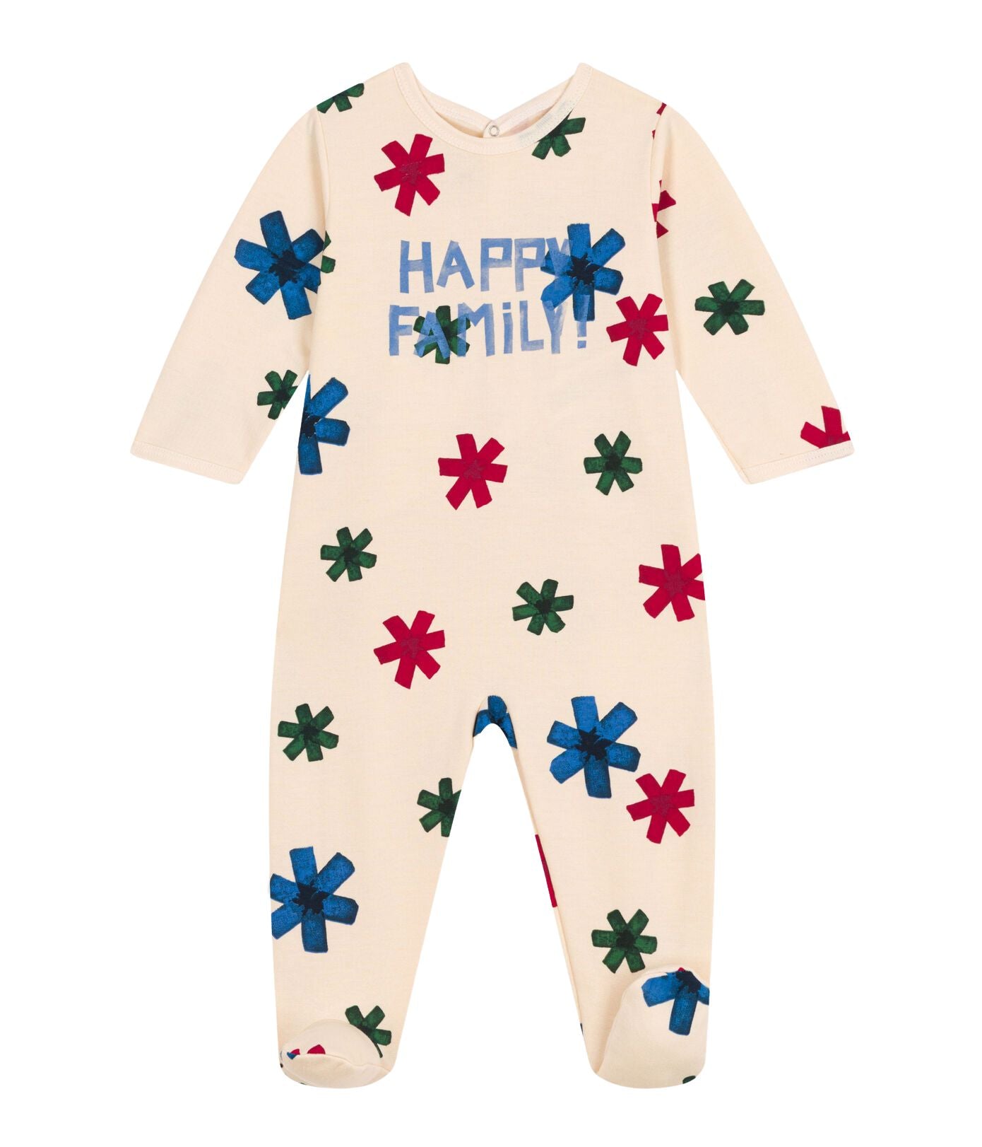 Petit Bateau Strampler mit blauen, roten und grünen Sternen Strampler Petit Bateau