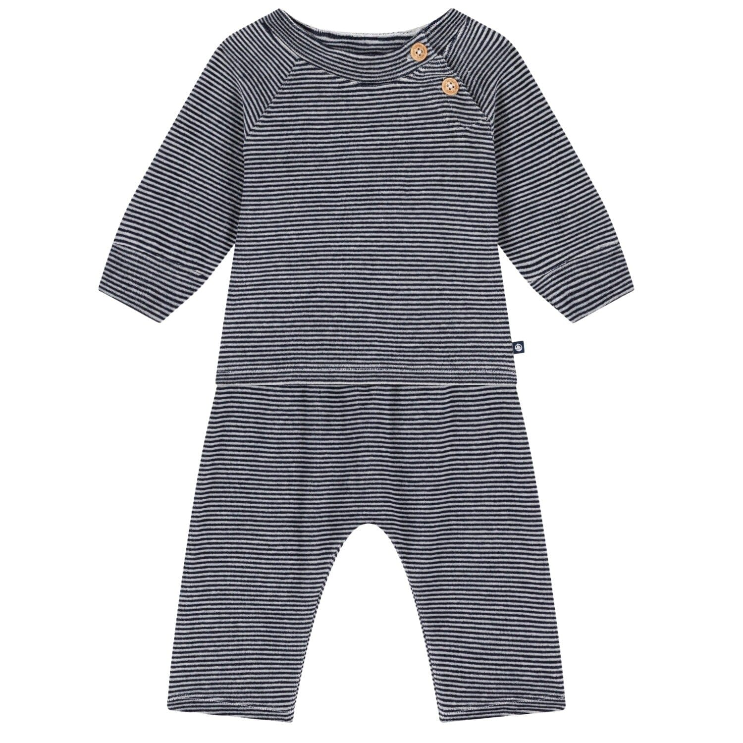 Petit Bateau 2-teiliges Nicky Baby-Set aus einem Cardigan und einer Hose Baby Kombination Petit Bateau
