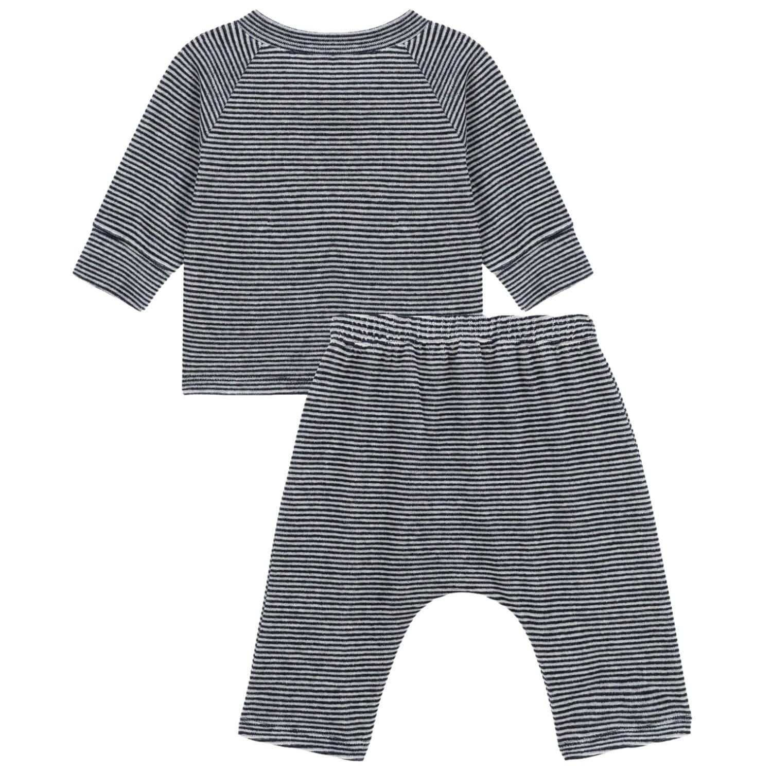 Petit Bateau 2-teiliges Baby-Set aus einem Cardigan und einer Hose Baby Kombination Petit Bateau