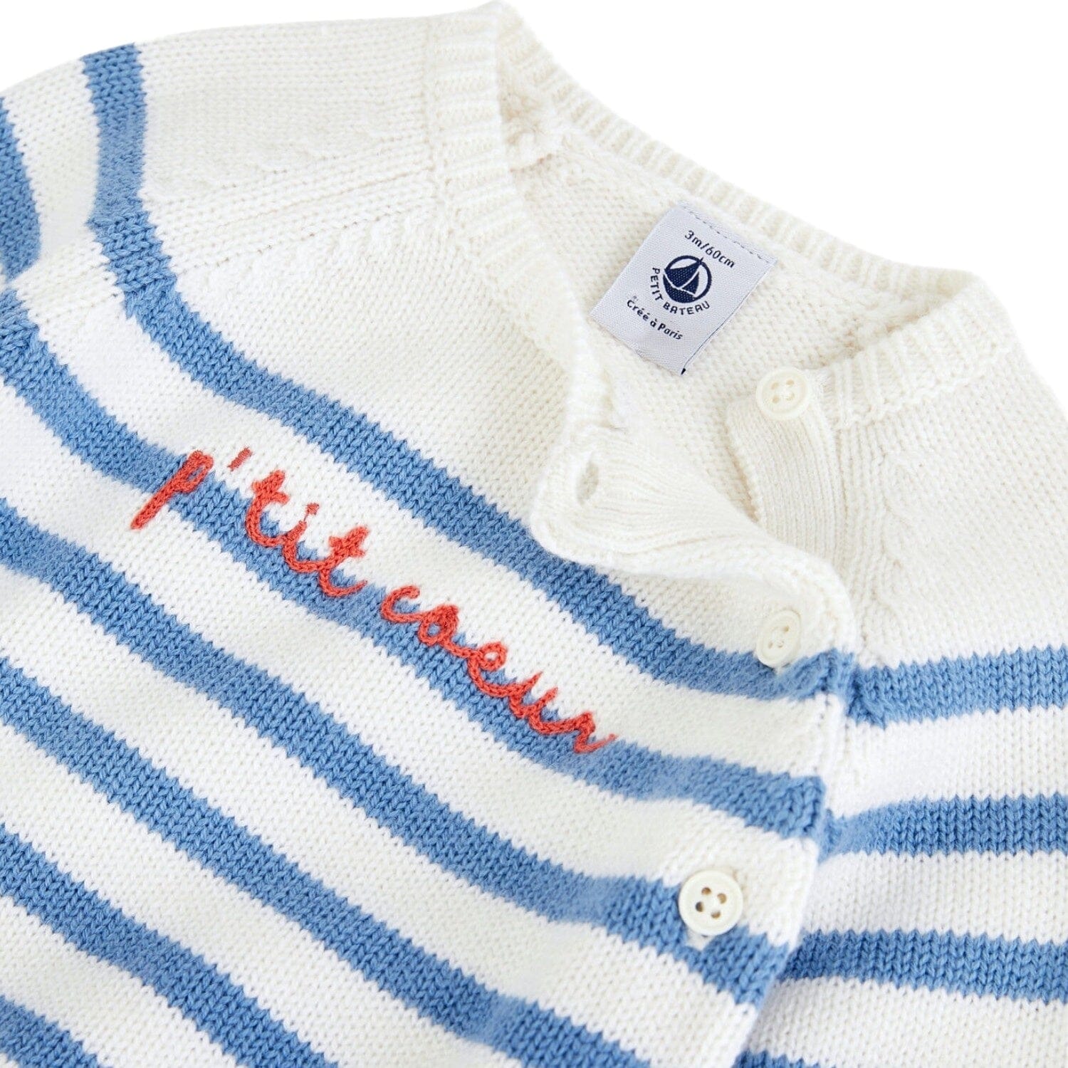 Petit Bateau 2-teiliges Baby-Set aus einem Cardigan und einer Hose Baby Kombination Petit Bateau
