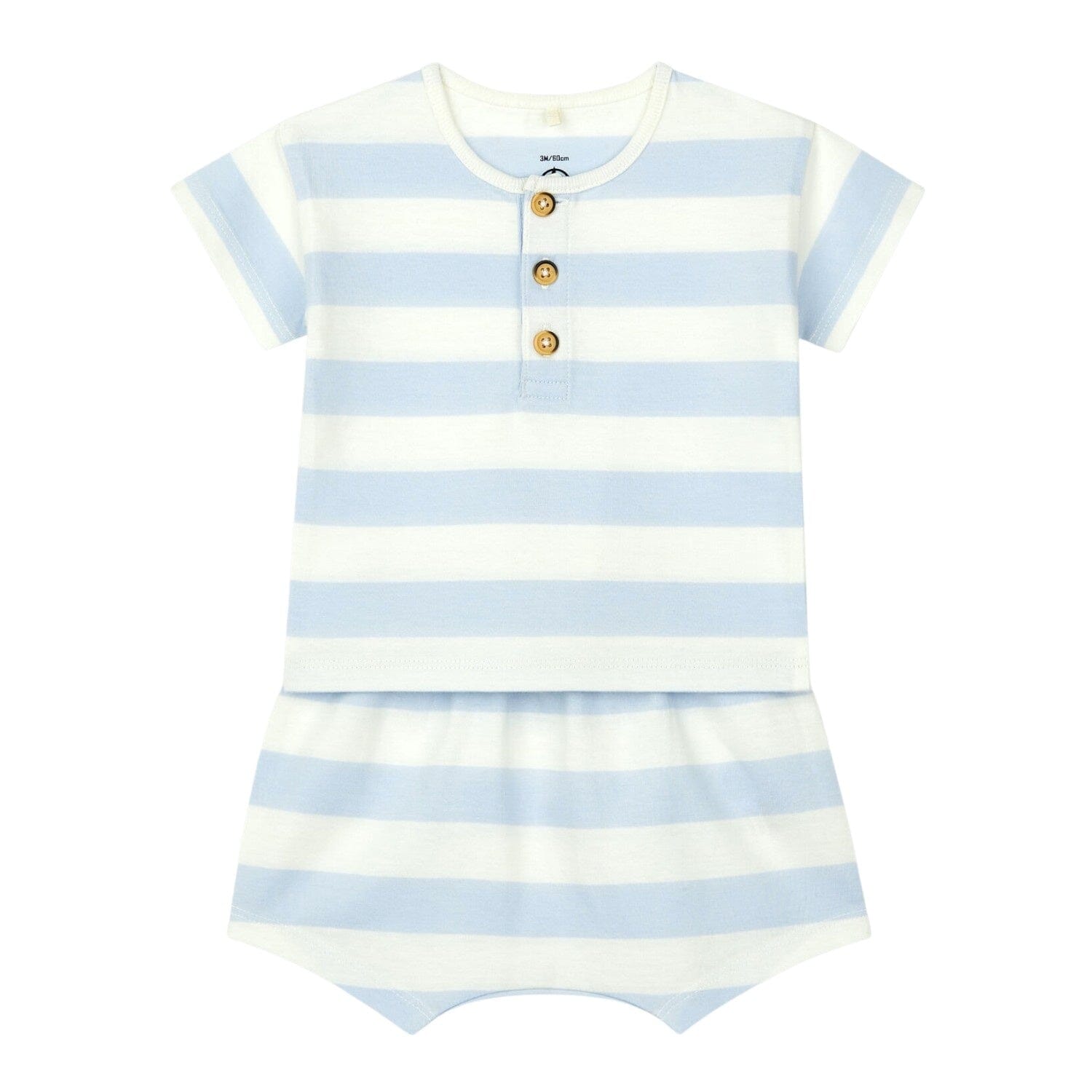 Petit Bateau 2-teiliges Baby-Set aus gestreiftem T-Shirt und Shorts Baby Kombination Petit Bateau