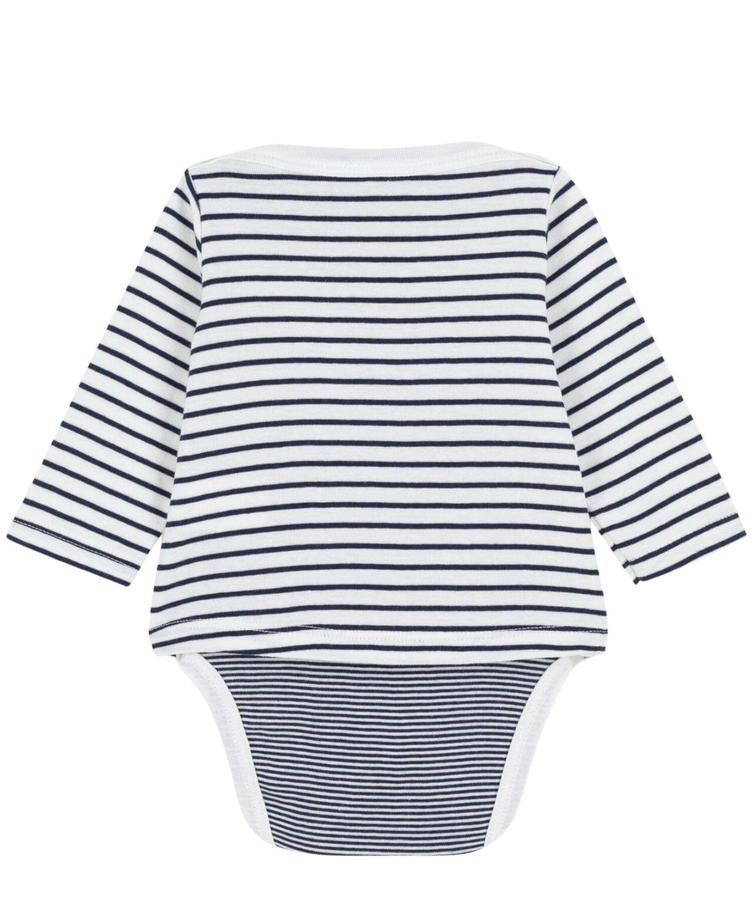 Petit Bateau gestreifter Baby Body langärmlig Jungen blau/weiß Spieler und Bodys Petit Bateau