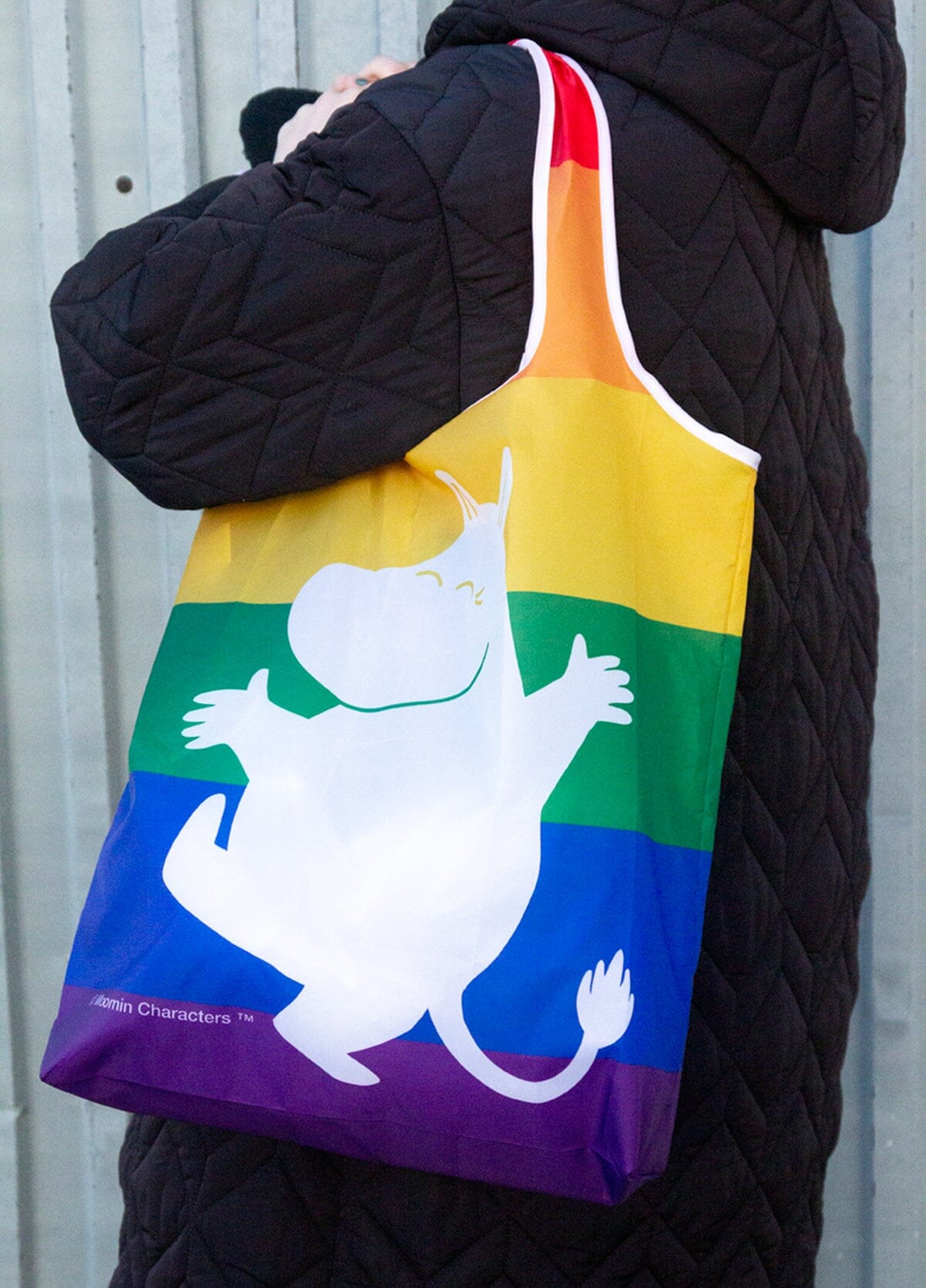 Pluto Produkter Moomin Einkaufstasche in Regenbogenfarben Tasche Pluto Produkter