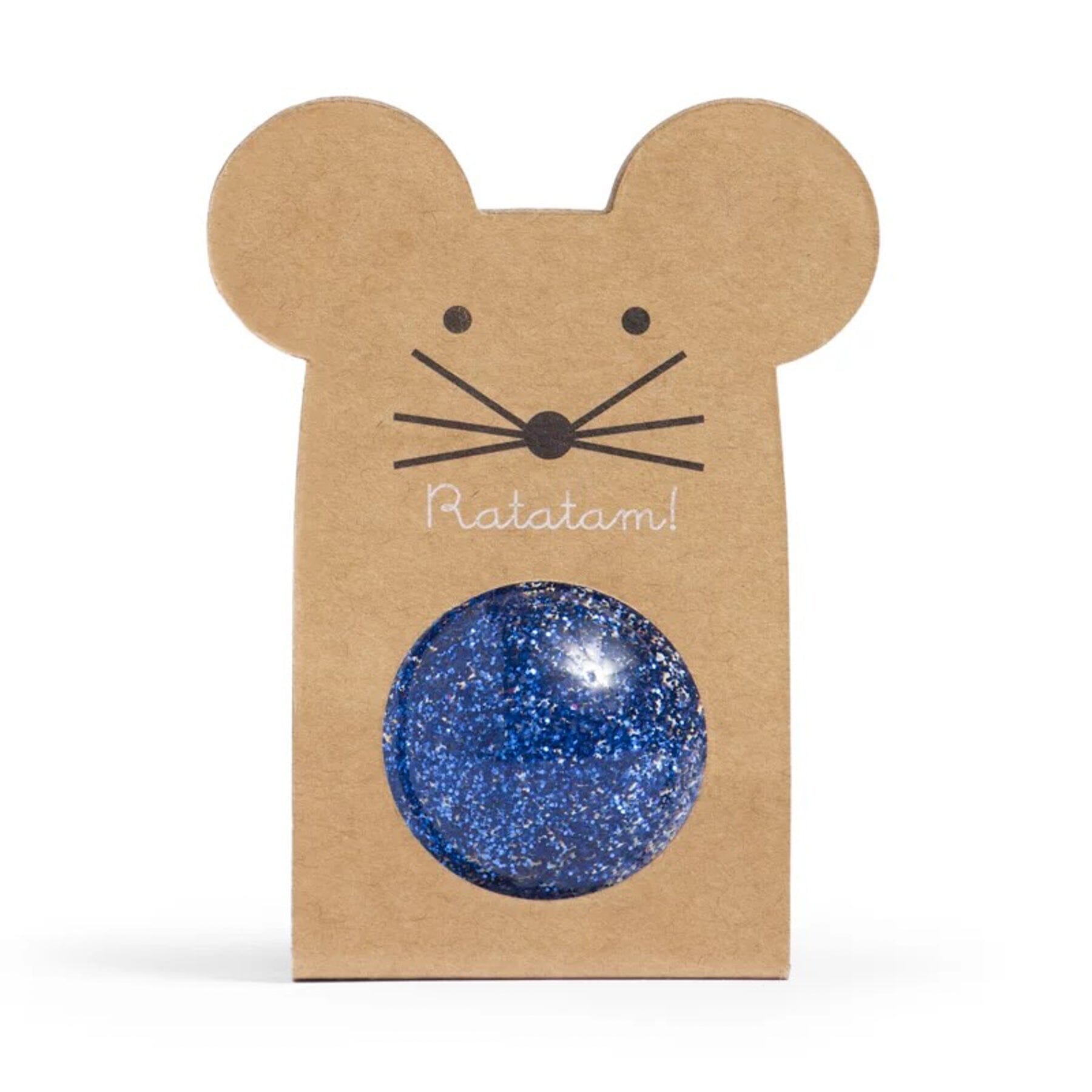 Ratatam Flummi „Glitter Star“, 43 mm – Blau Aktivity- Spielzeug RATATAM