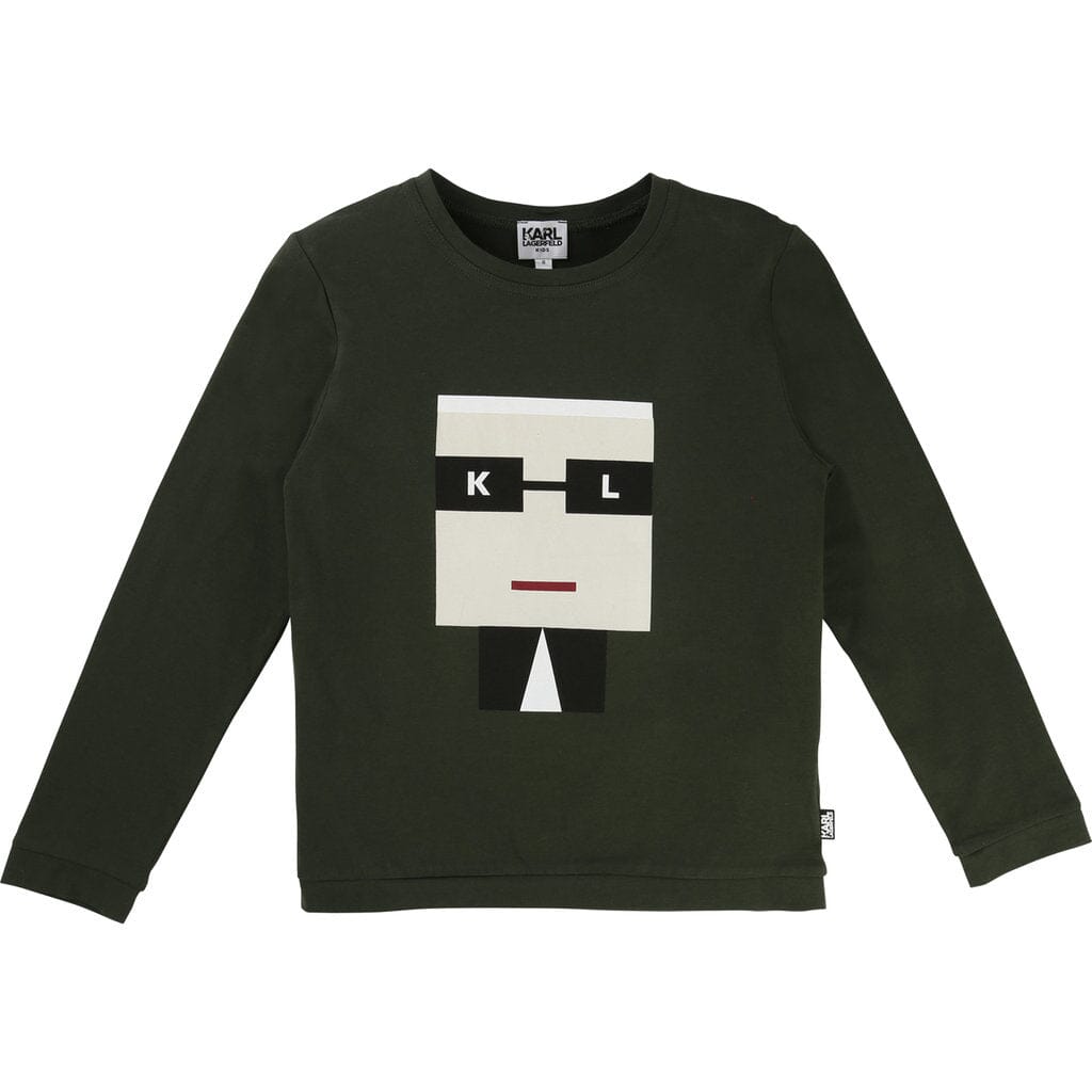 KARL LAGERFELD KIDS Langarmshirt grün Mini Me Langarmshirt Karl Lagerfeld