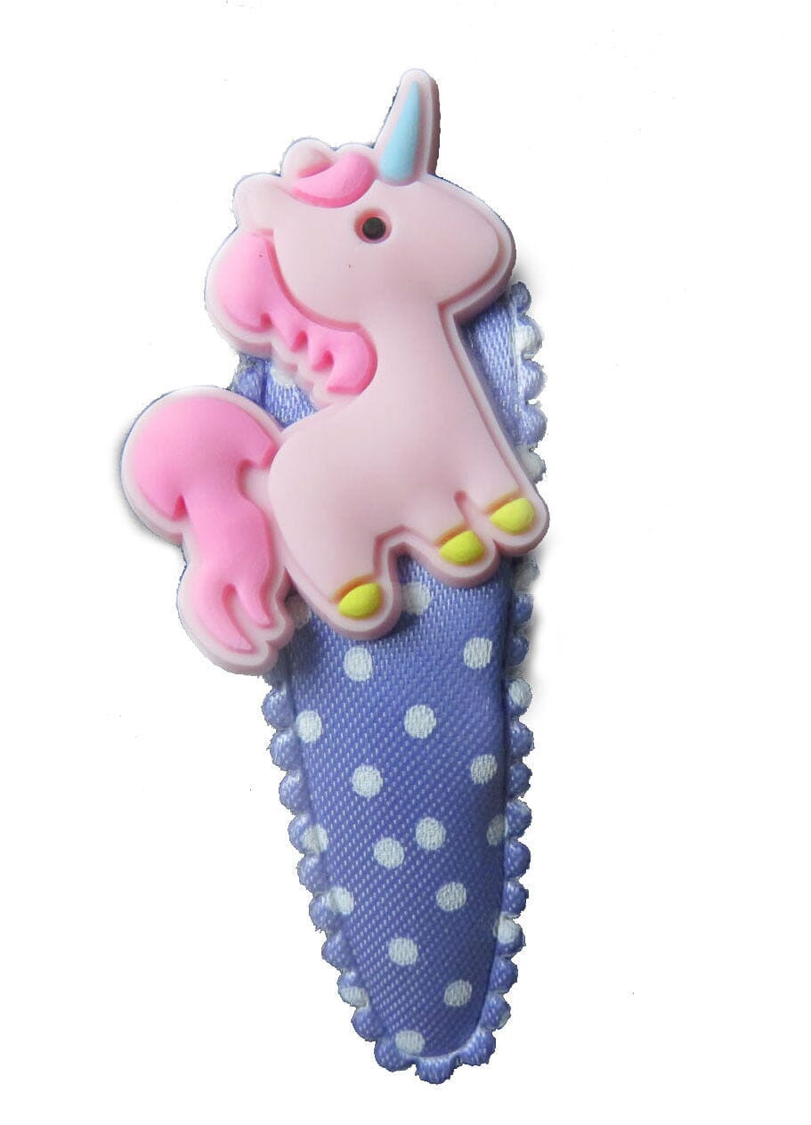 Haarspangen Einhorn auswählen Haarschmuck Mein Shop Einhorn rosa auf lila Polka Dots