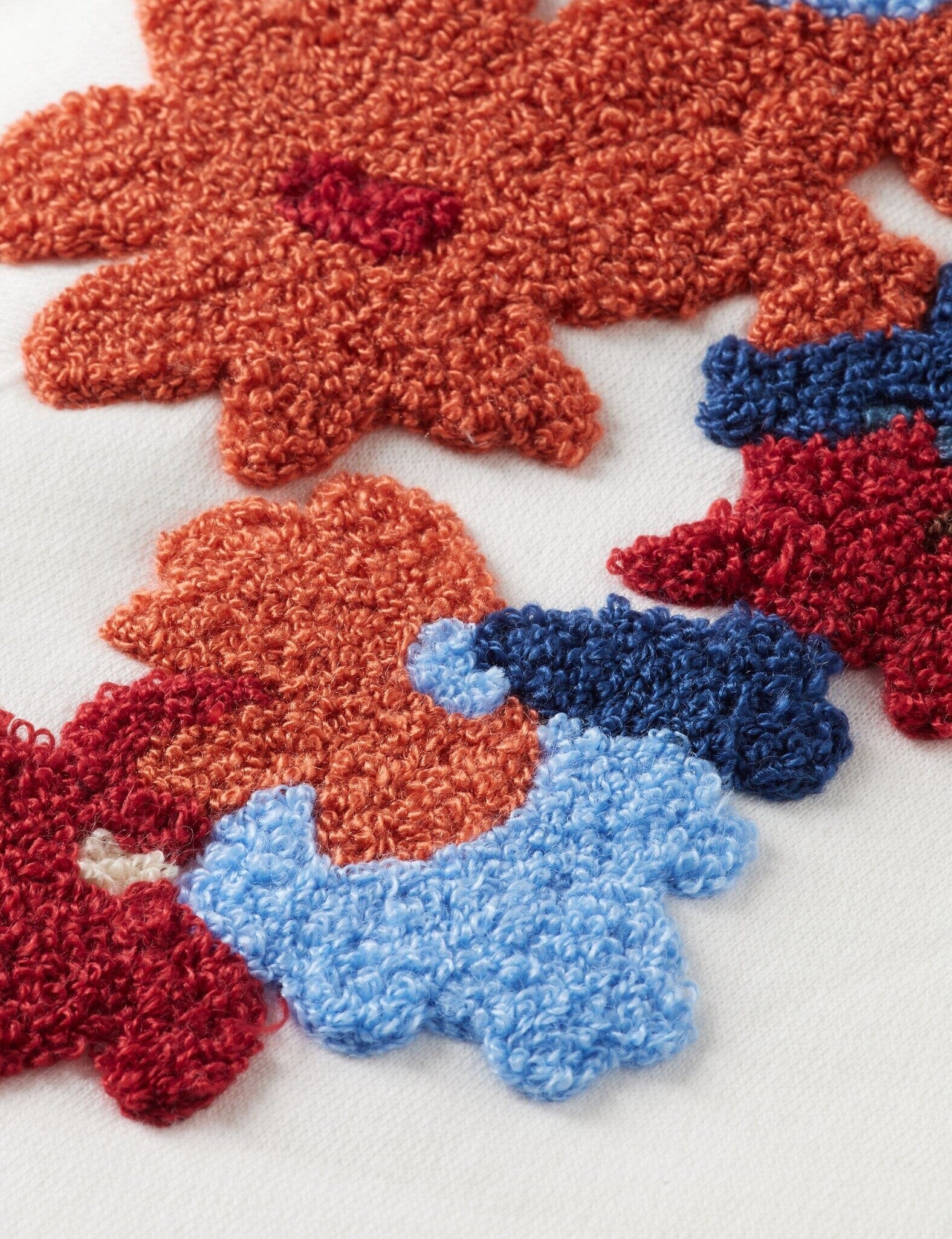 SCOTCH & SODA Kinder Sweatshirt creme mit Bouché Blumen bestickt Flower flauschig Sweatshirt Scotch & Soda