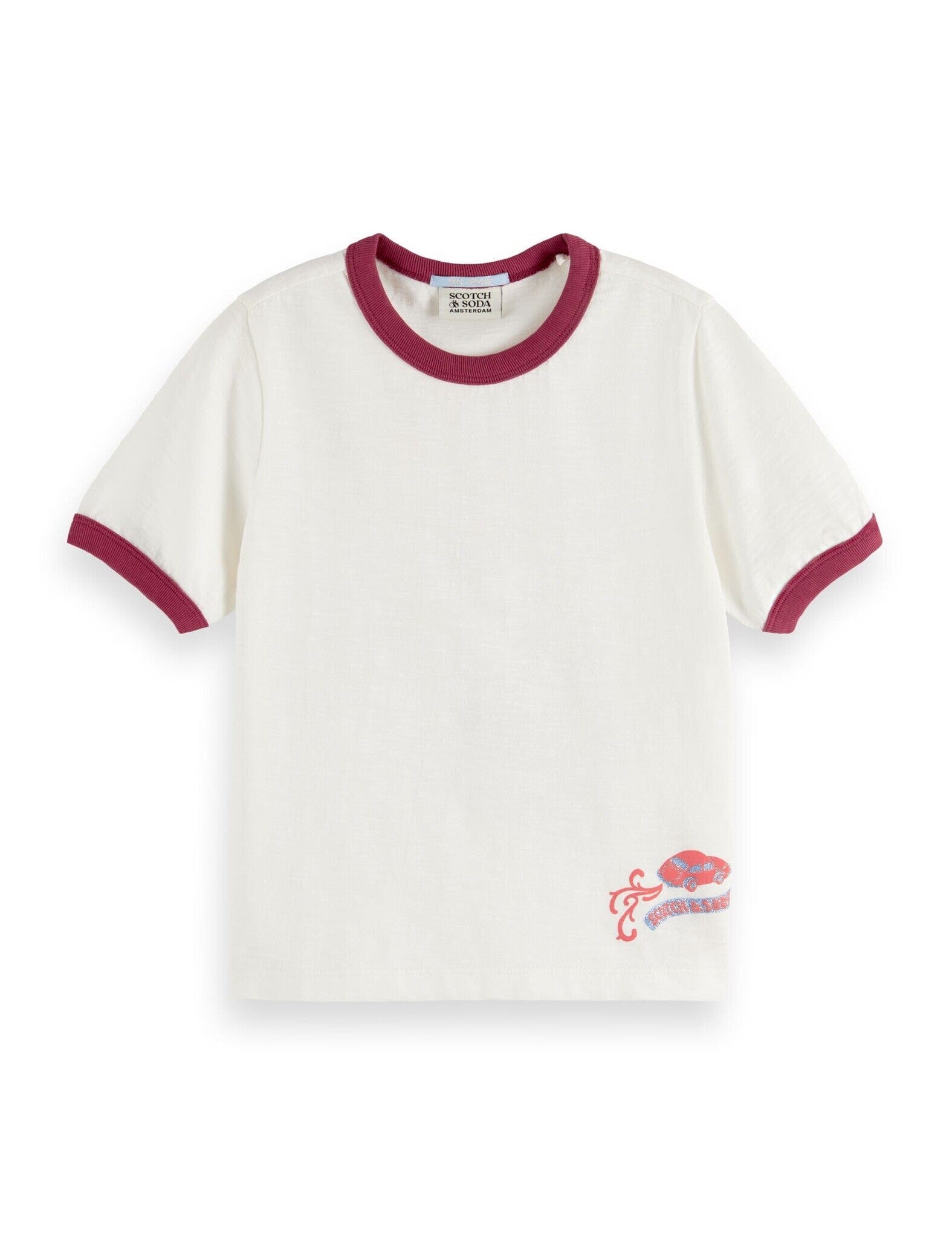 SCOTCH & SODA Kinder T-Shirt weiß mit coolem Print "All about the Journey" T-Shirt Scotch & Soda