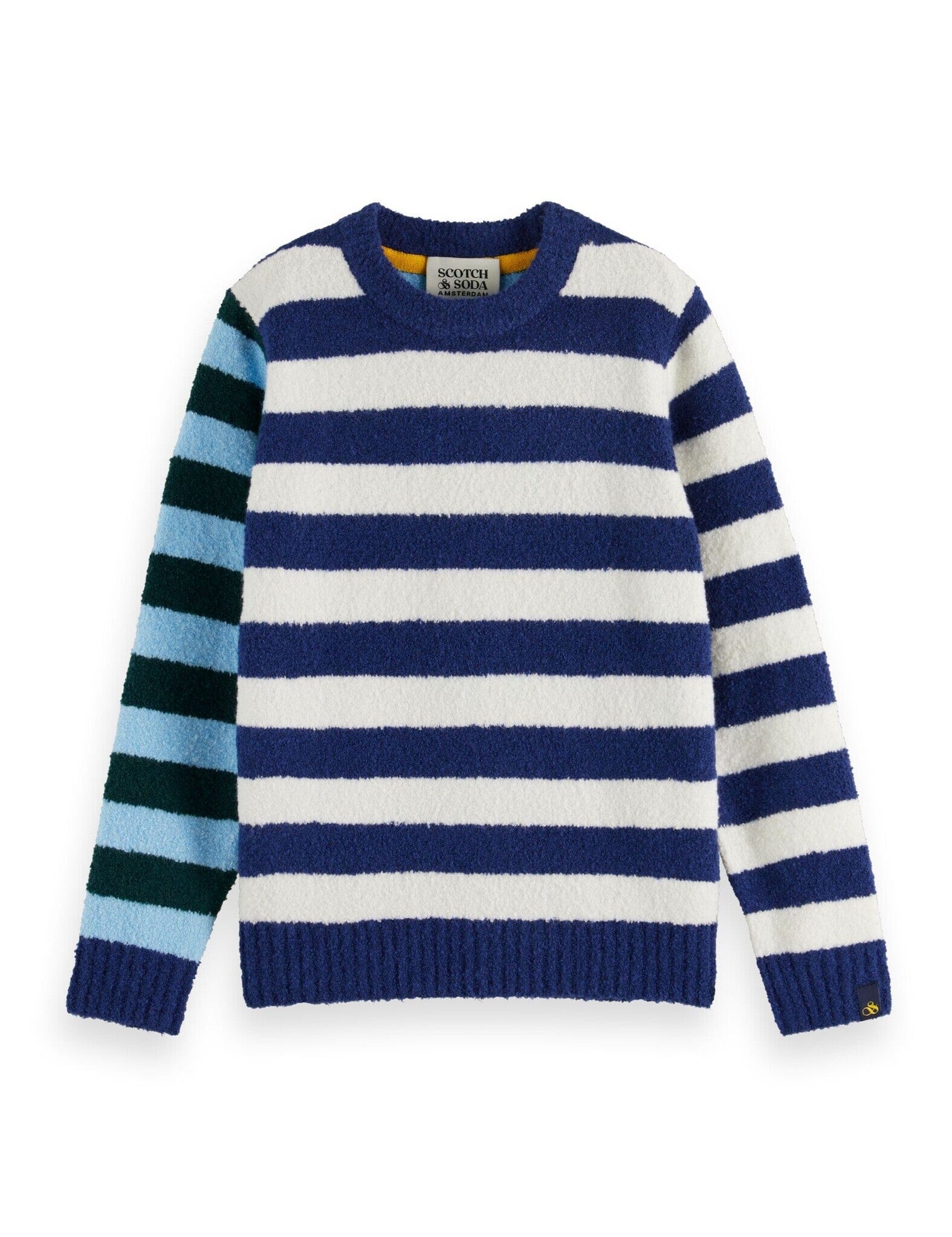 SCOTCH & SODA Kinder Pullover blau weiß türkis gestreift flauschig kuschelig warm Pullover Scotch & Soda