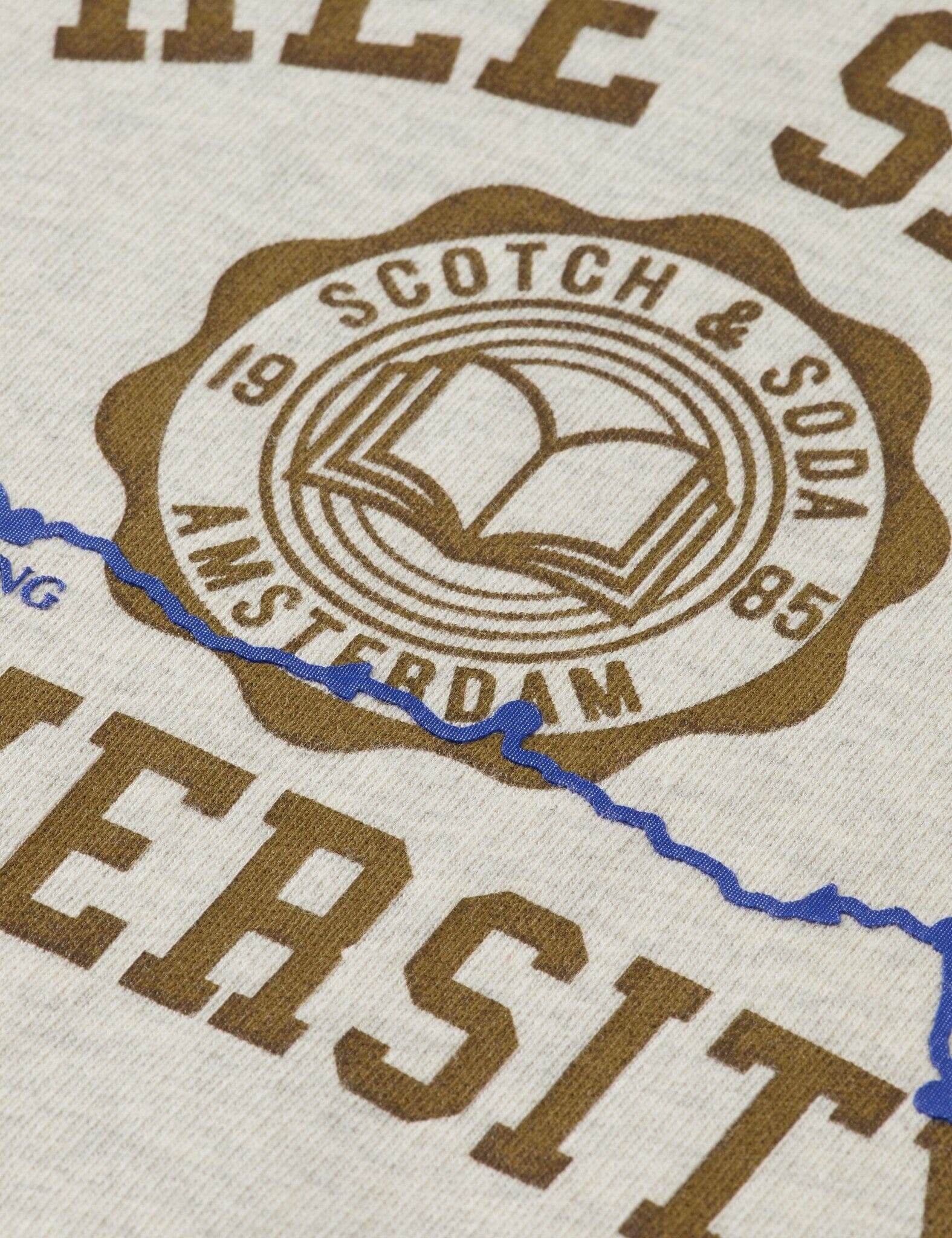 SCOTCH & SODA Kinder Sweatshirt College Style Print ecrú melange hellbeige Sweatshirt Scotch & Soda