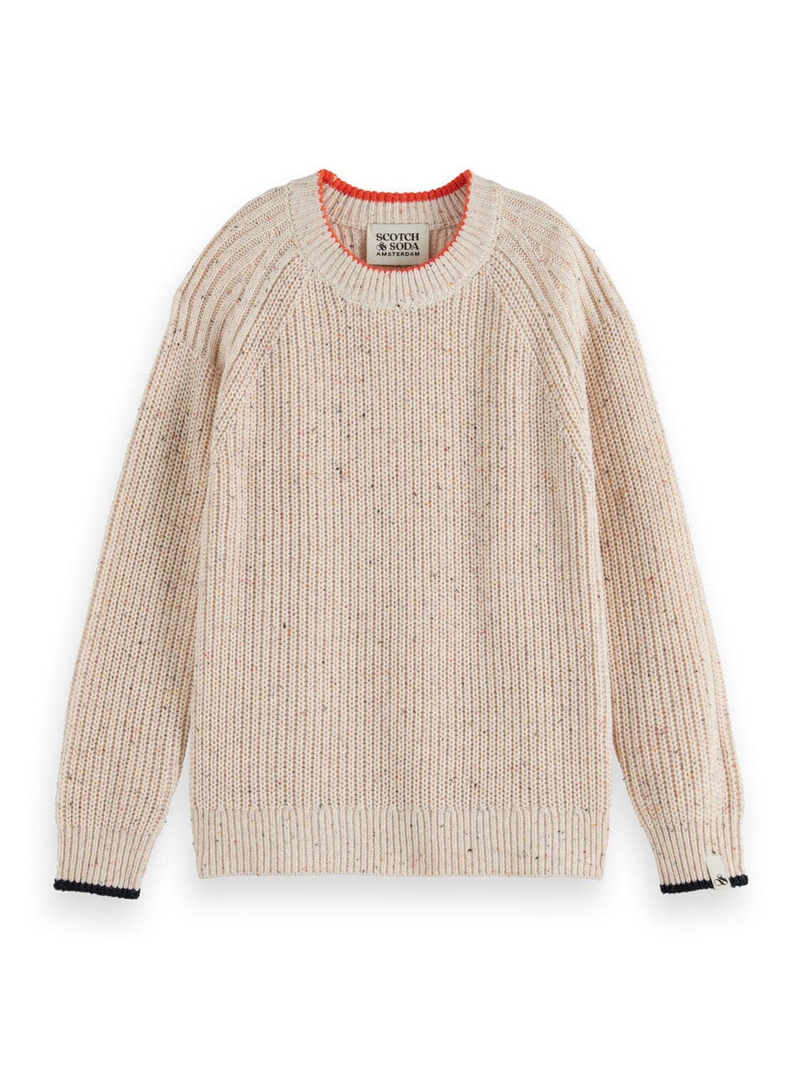 SCOTCH & SODA Strickpullover Grobstrick creme Rundhals angengem weich Pullover Scotch & Soda