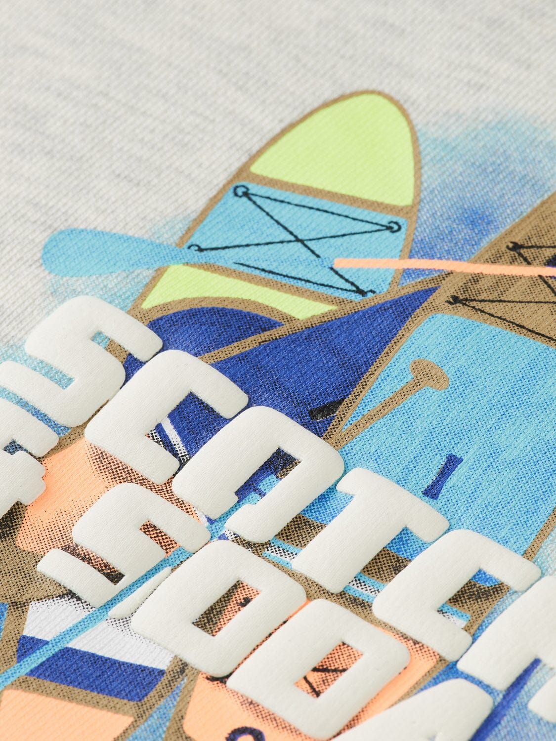 SCOTCH & SODA Sweatshirt grey melange Känguru Tasche Standup Paddle Print angenehm warm Sweatshirt Scotch & Soda