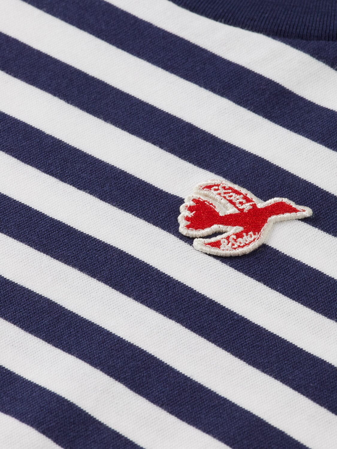 SCOTCH & SODA Kinder T-Shirt blau weiß gestreift Friedenstaube Applikation rot Biobaumwolle THE FREE SPIRIT T-Shirt Scotch & Soda