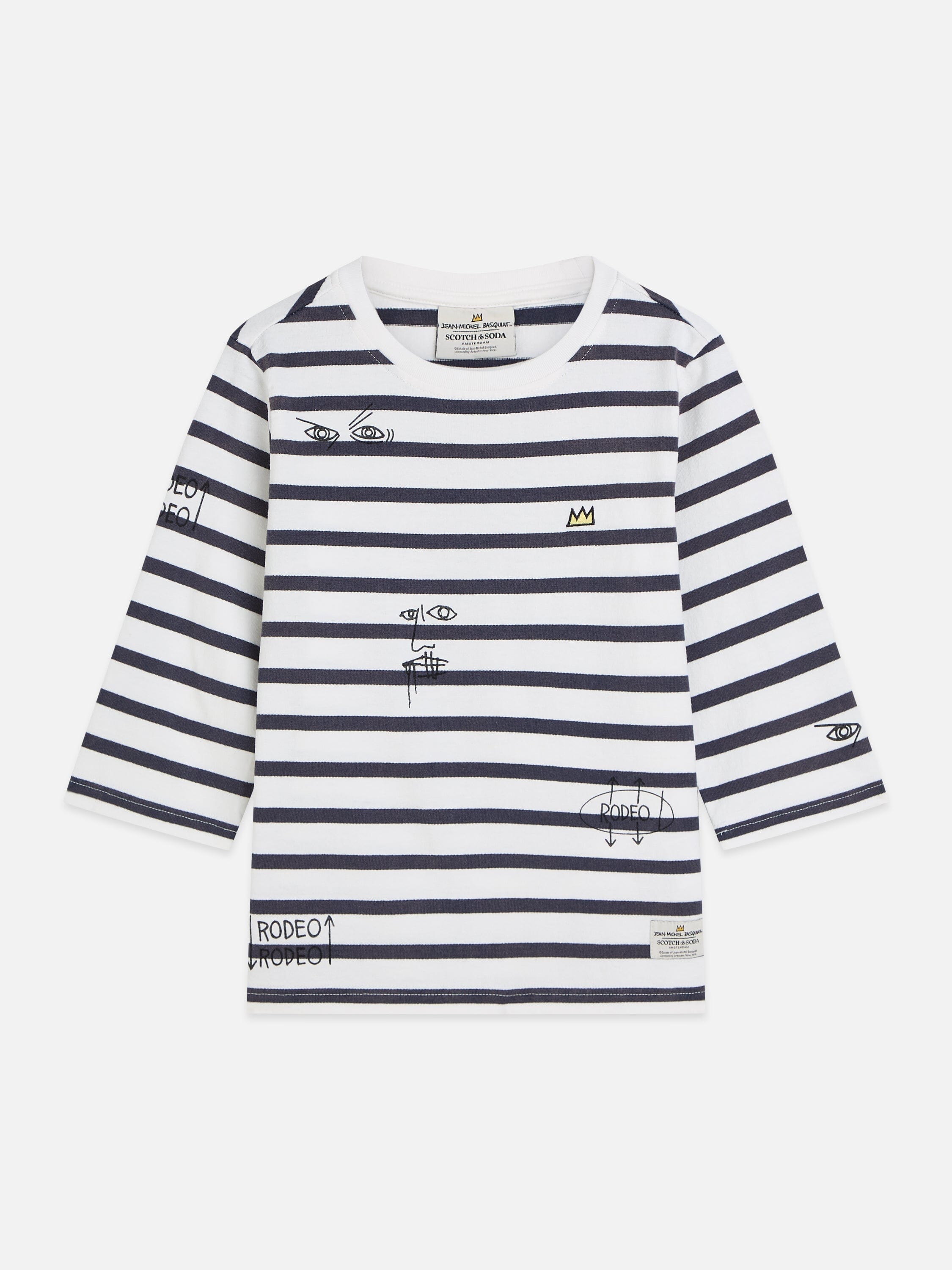 Scotch & Soda Kids Longsleeve „Basquiat Breton Stripe“ – Blue/White T-Shirt Scotch & Soda 10 Jahre