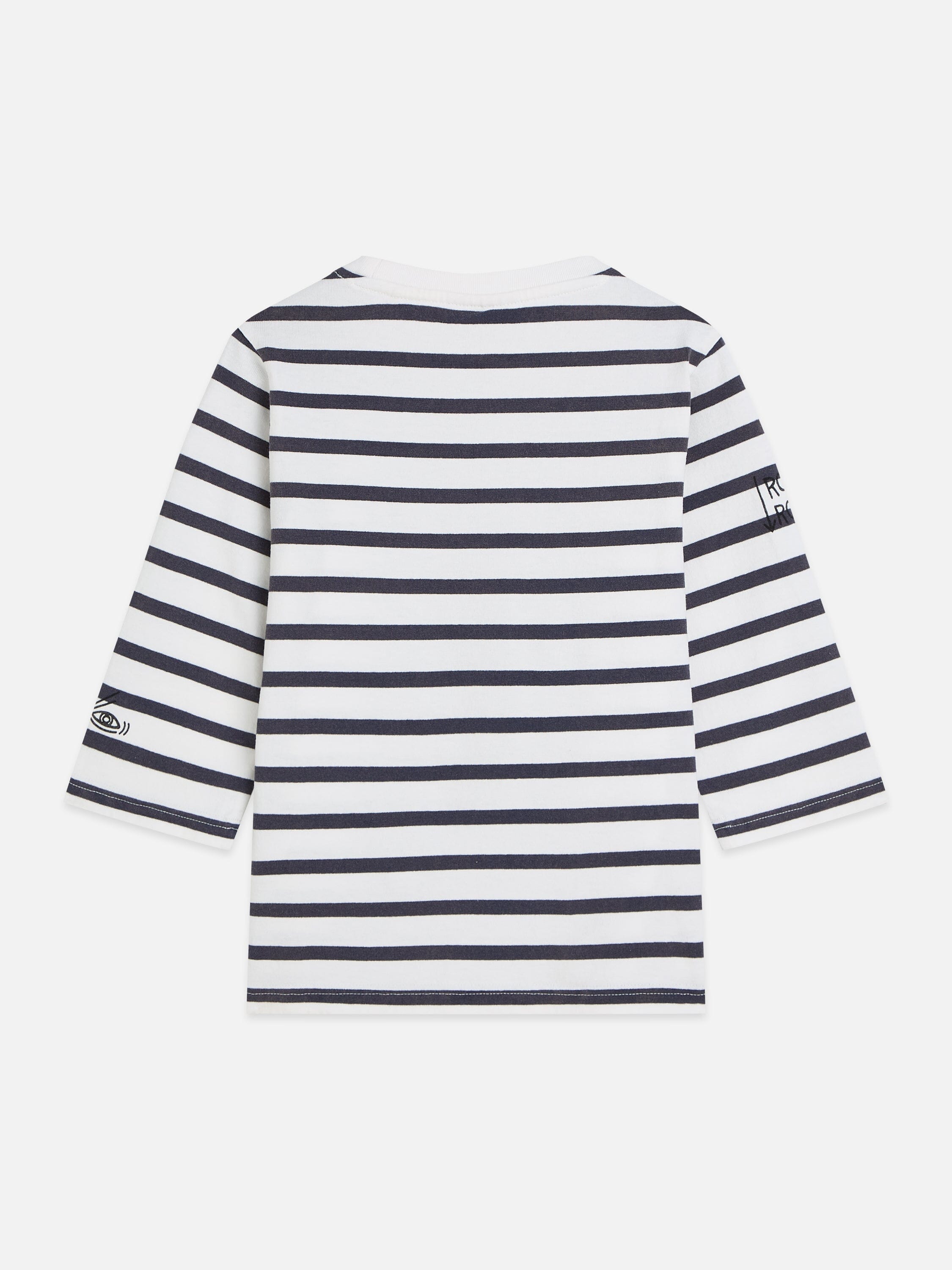 Scotch & Soda Kids Longsleeve „Basquiat Breton Stripe“ – Blue/White T-Shirt Scotch & Soda