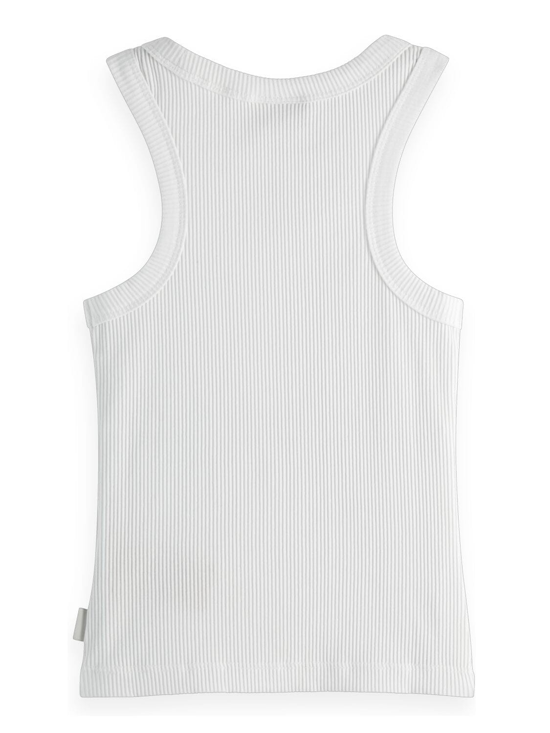 Scotch & Soda Mädchen-Tanktop in Weiß – Baby Ripp & Logo-Stick T-Shirt Scotch & Soda