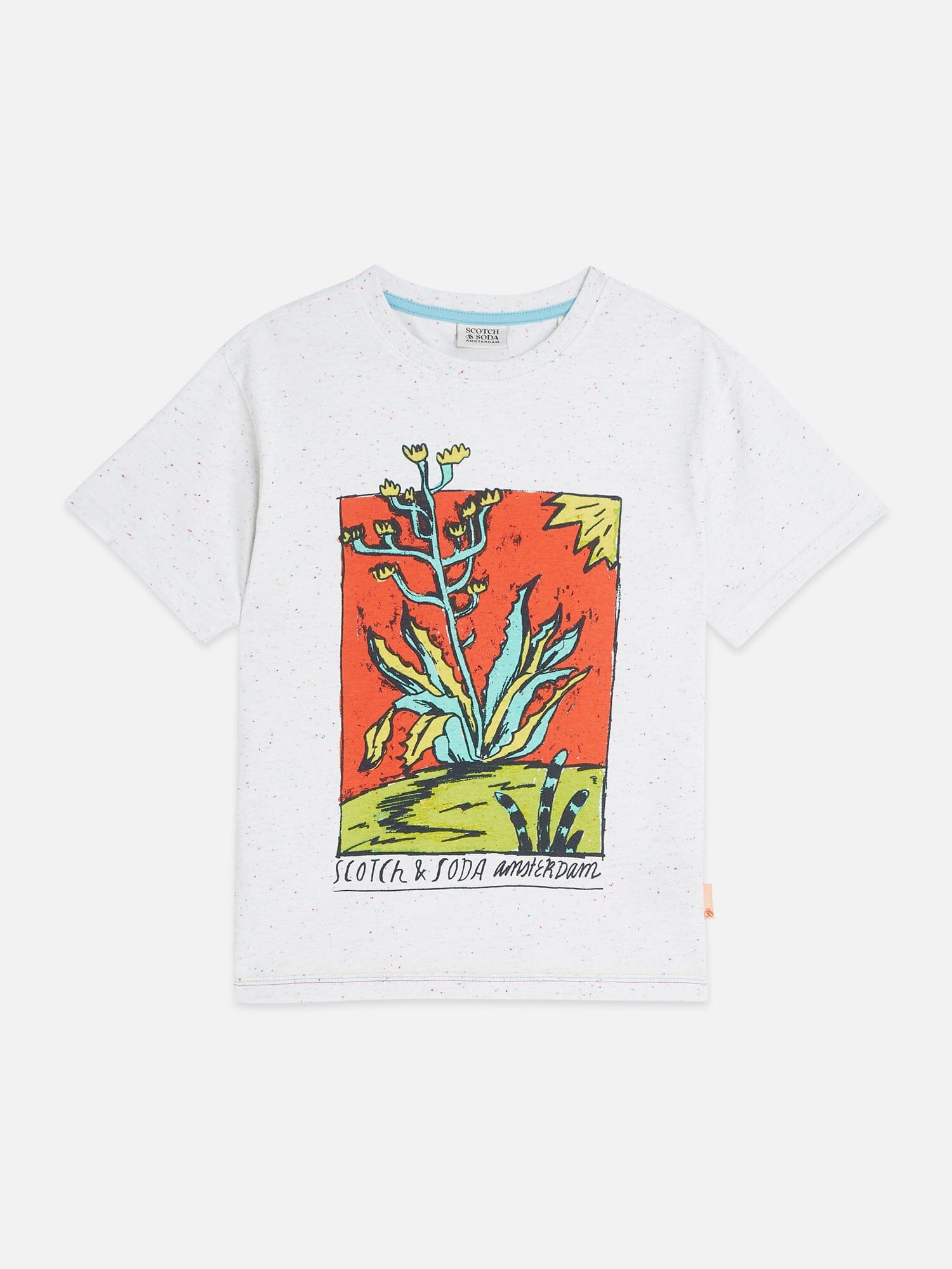Scotch & Soda T-Shirt Artwork-Print Relaxed Fit – Bright White T-Shirt Scotch & Soda 10 Jahre