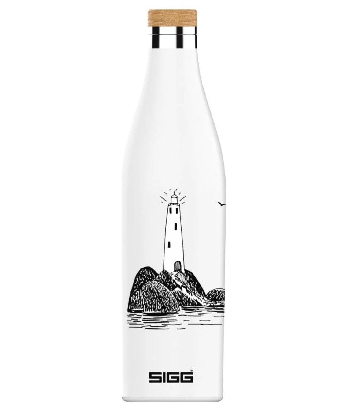 SIGG Meridian x Moomin Trinkflasche Leuchtturm Lighthouse 700ml schwarz weiß Trinkflaschen SIGG